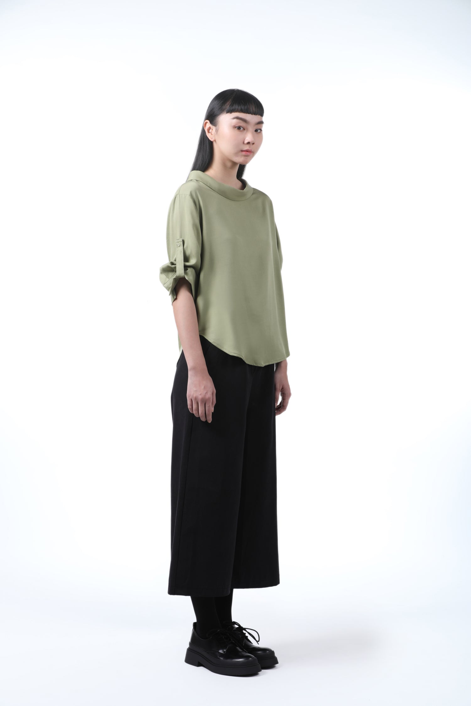 Cotton Rayon Smocked Waist Pants