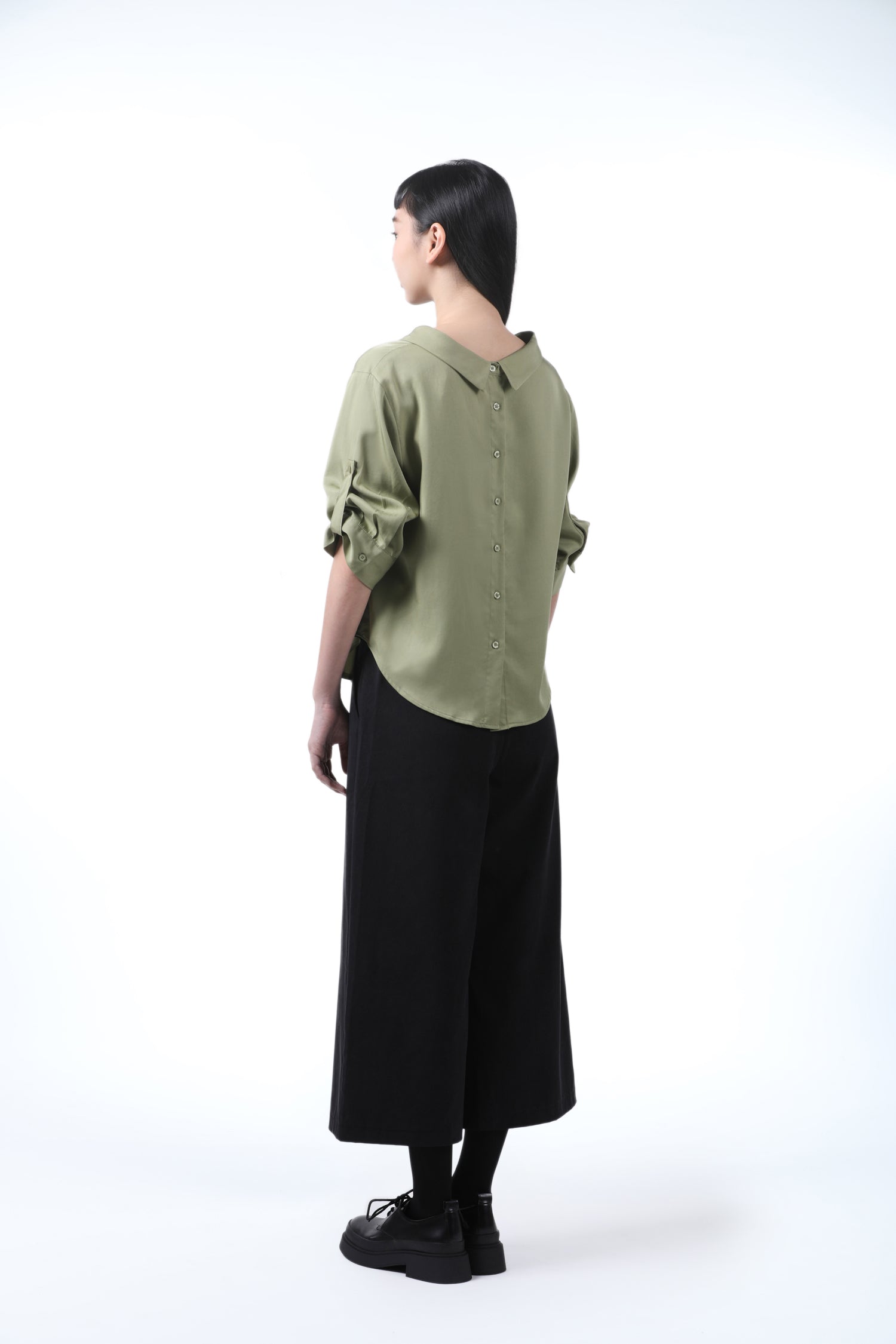 Cotton Rayon Smocked Waist Pants