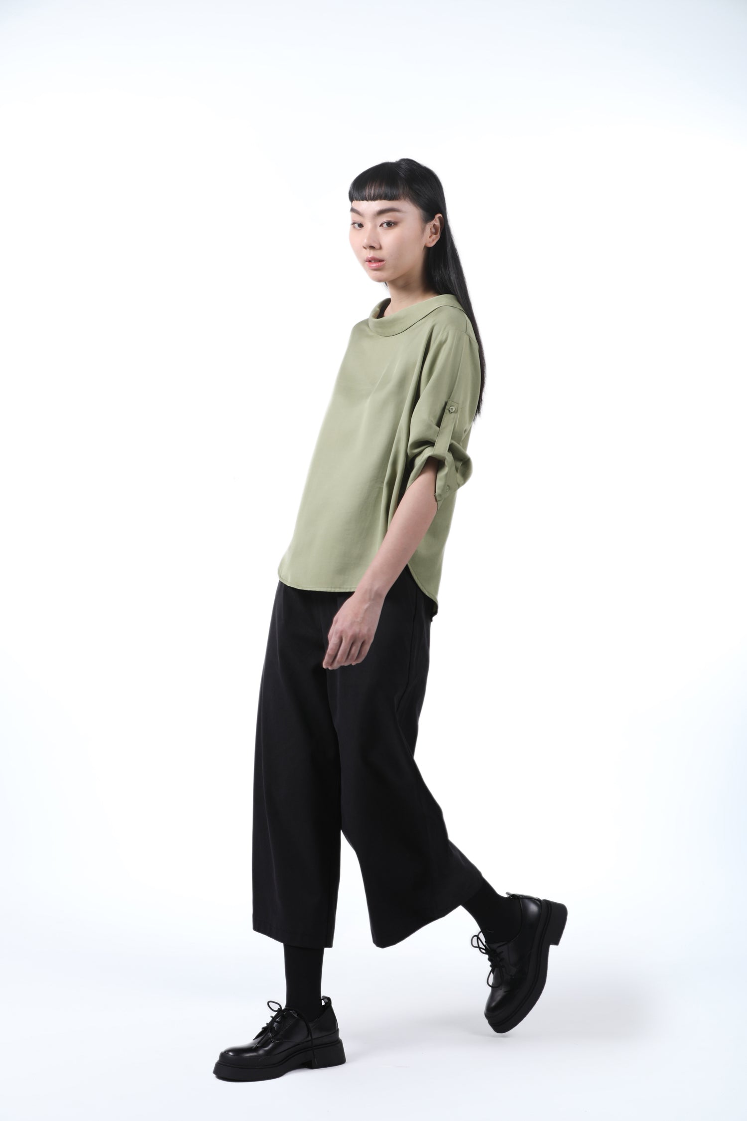 Cotton Rayon Smocked Waist Pants