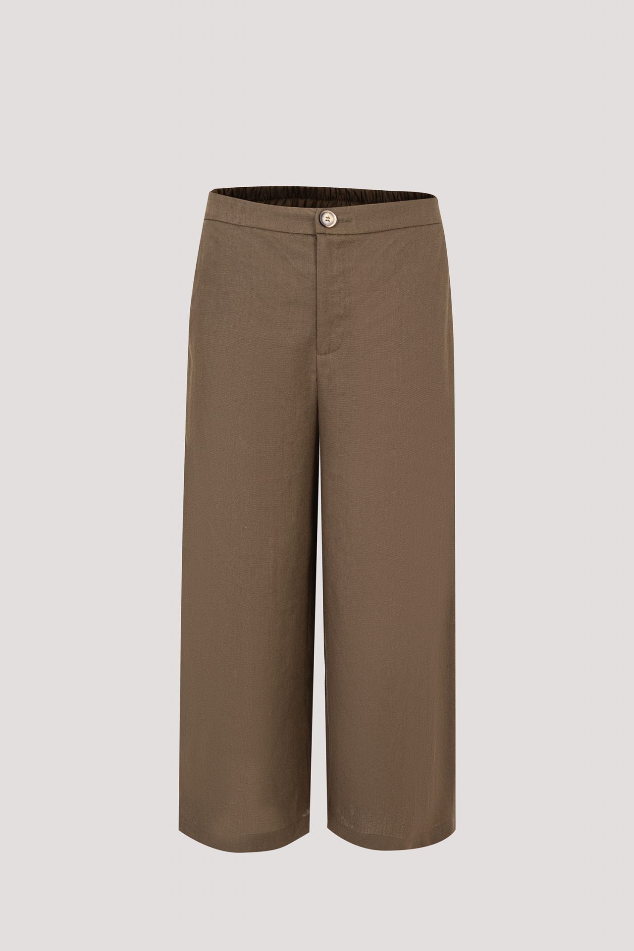Linen Fly Front Pants