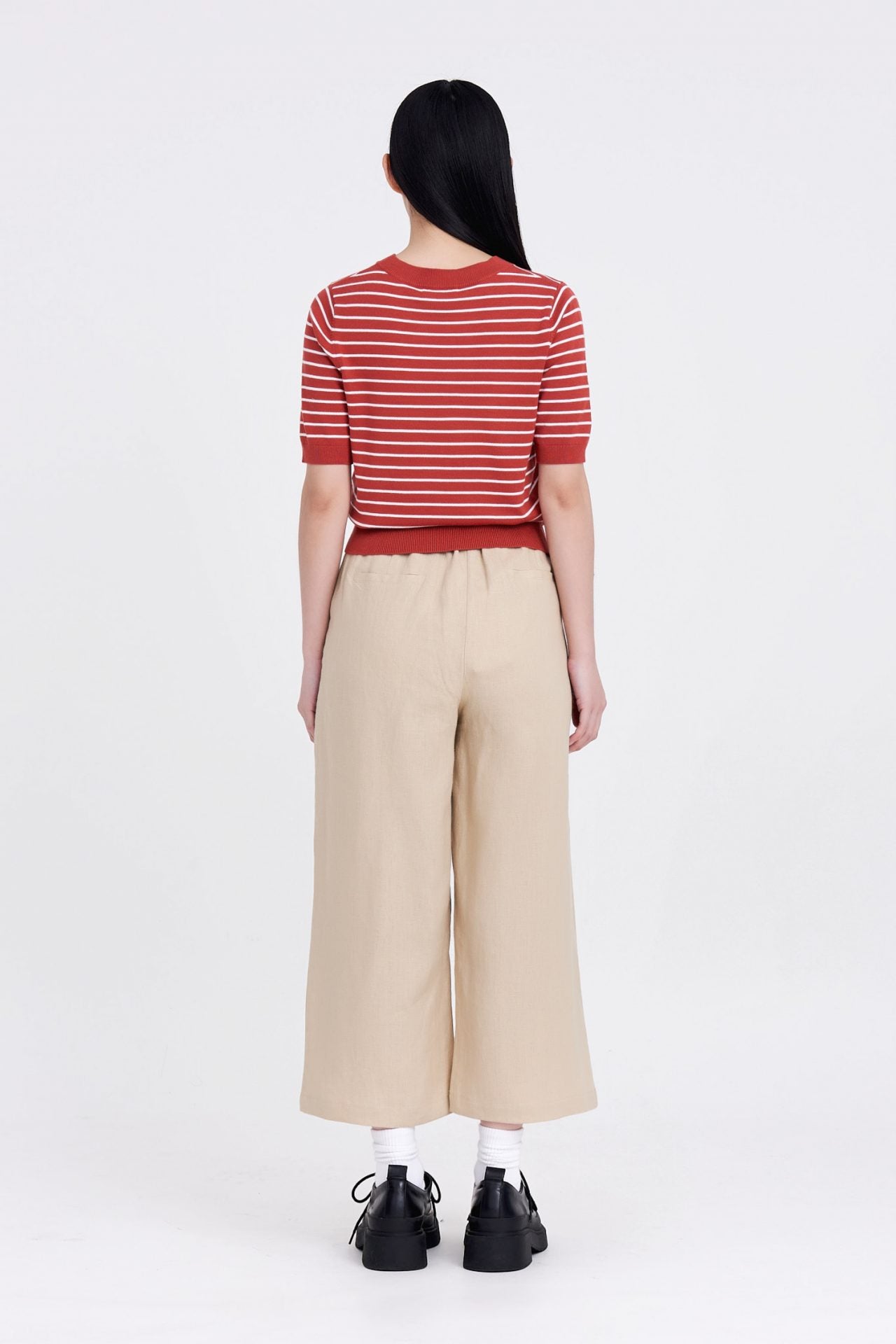 Linen Fly Front Pants