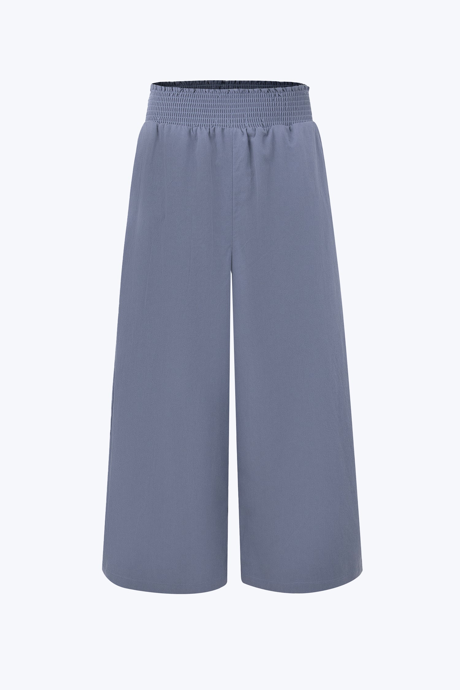 Smocked Waist Pants - Denim