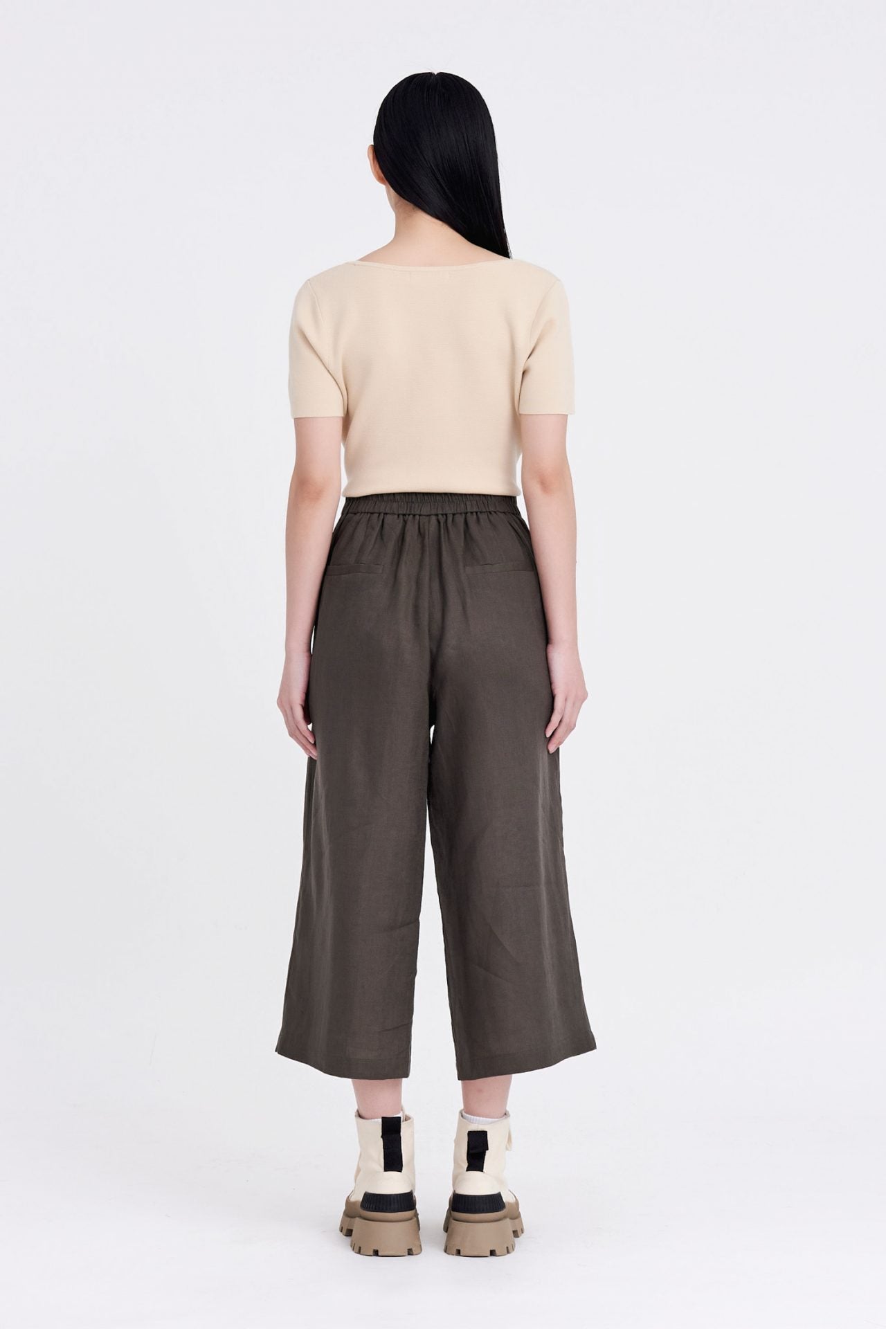 Linen Frt Fly Culottes