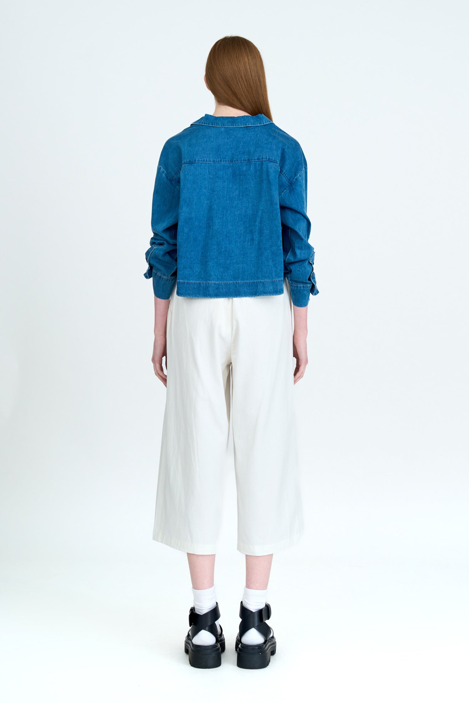 Cotton Twill Culottes - Cream