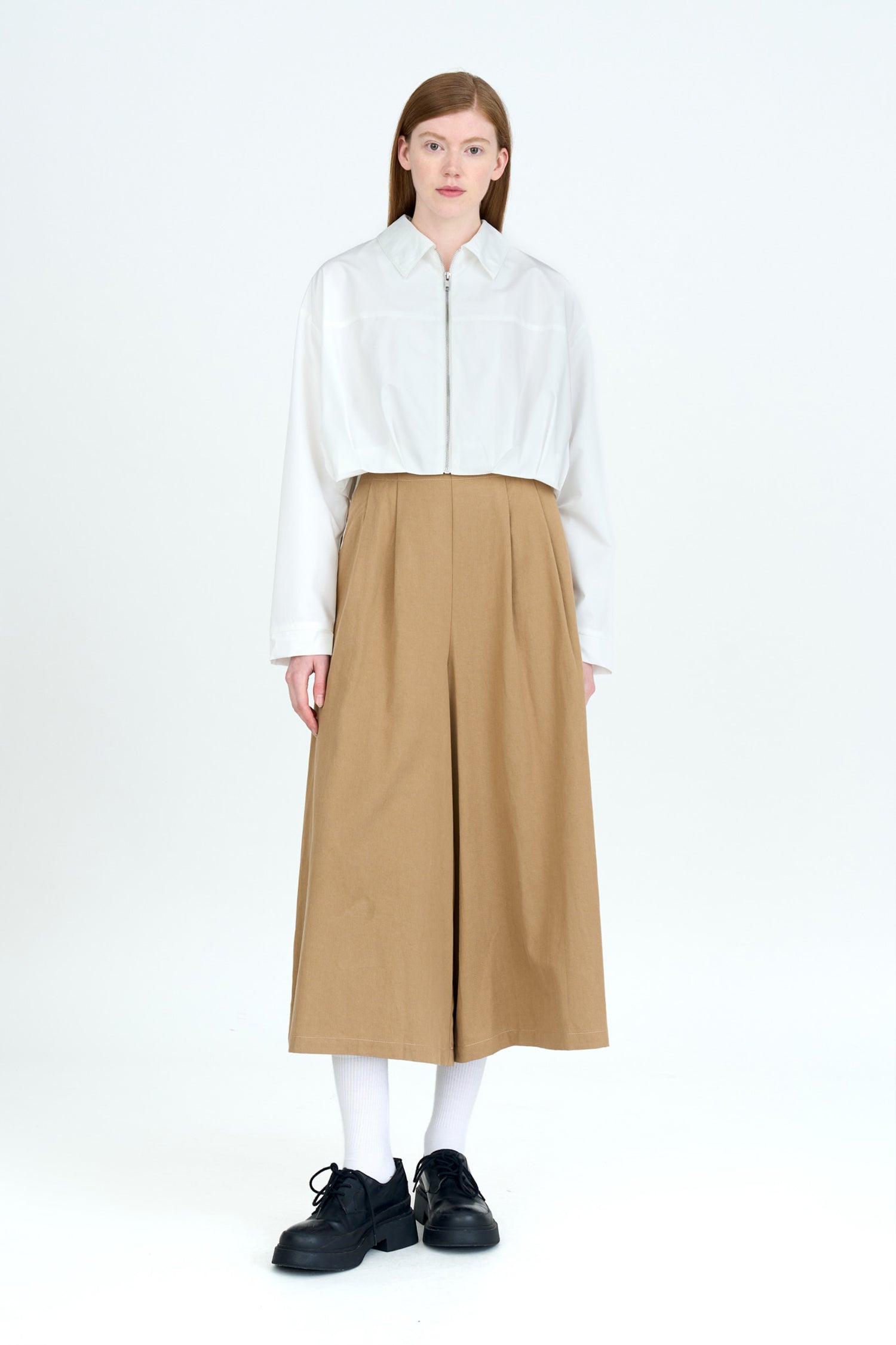 Pleated Culottes - Khaki