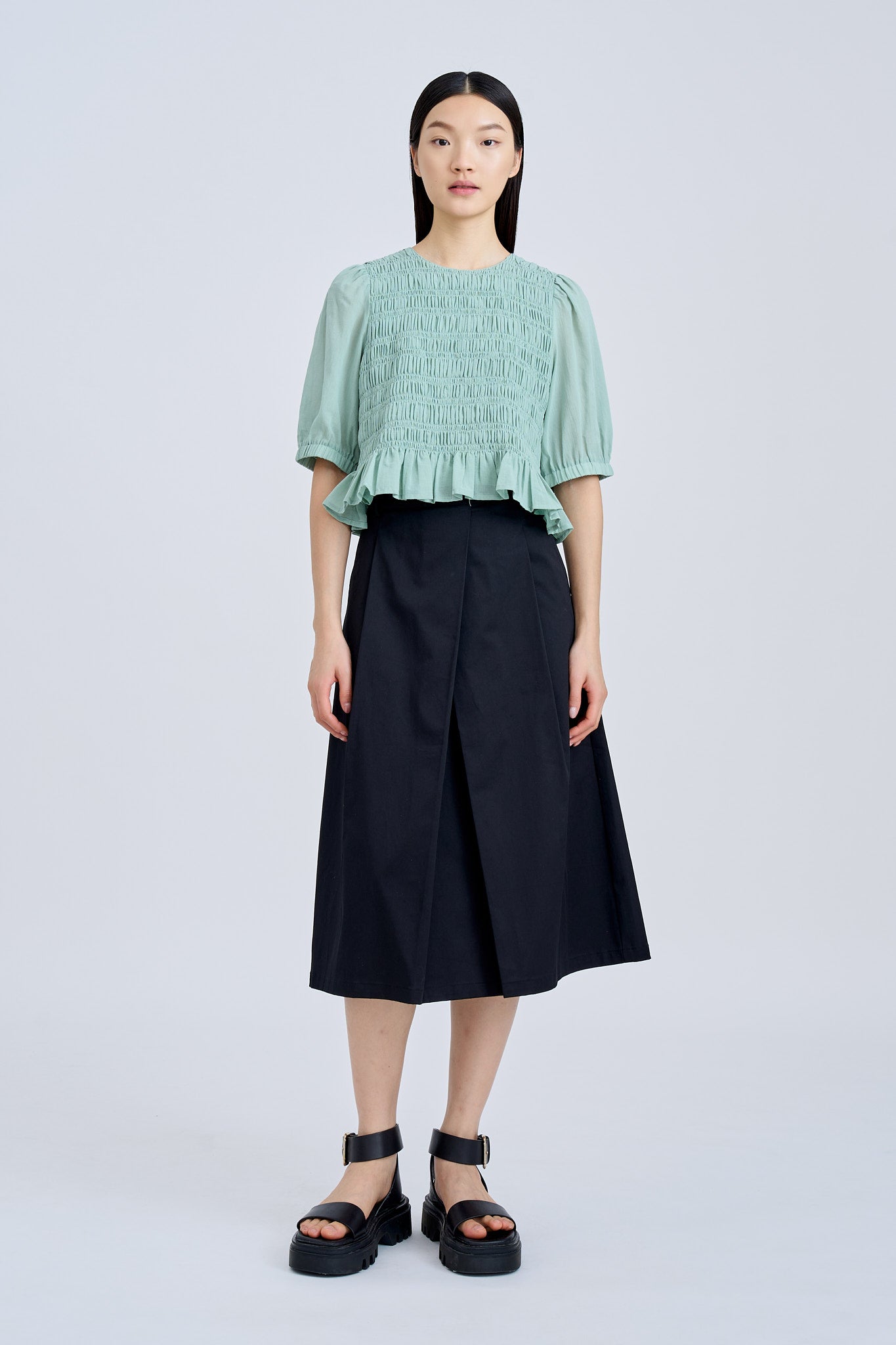 Wrapover Skirt - Black
