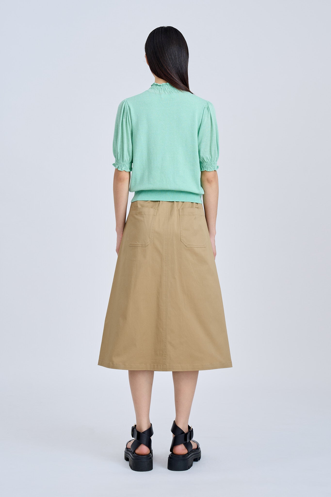 Wrapover Skirt - Khaki