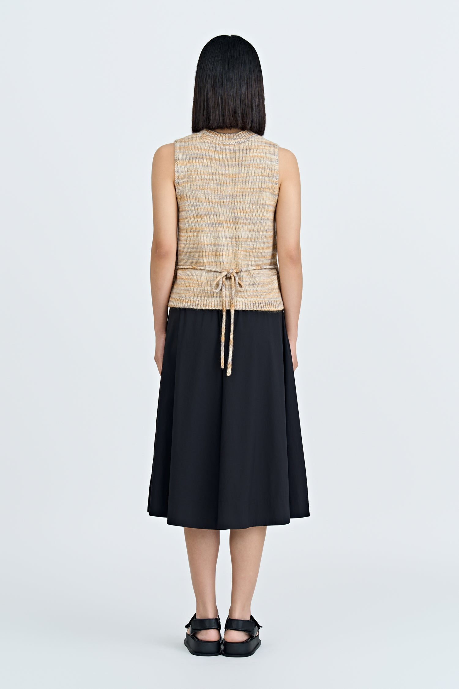 Flap Pocket Flare Pants - Black