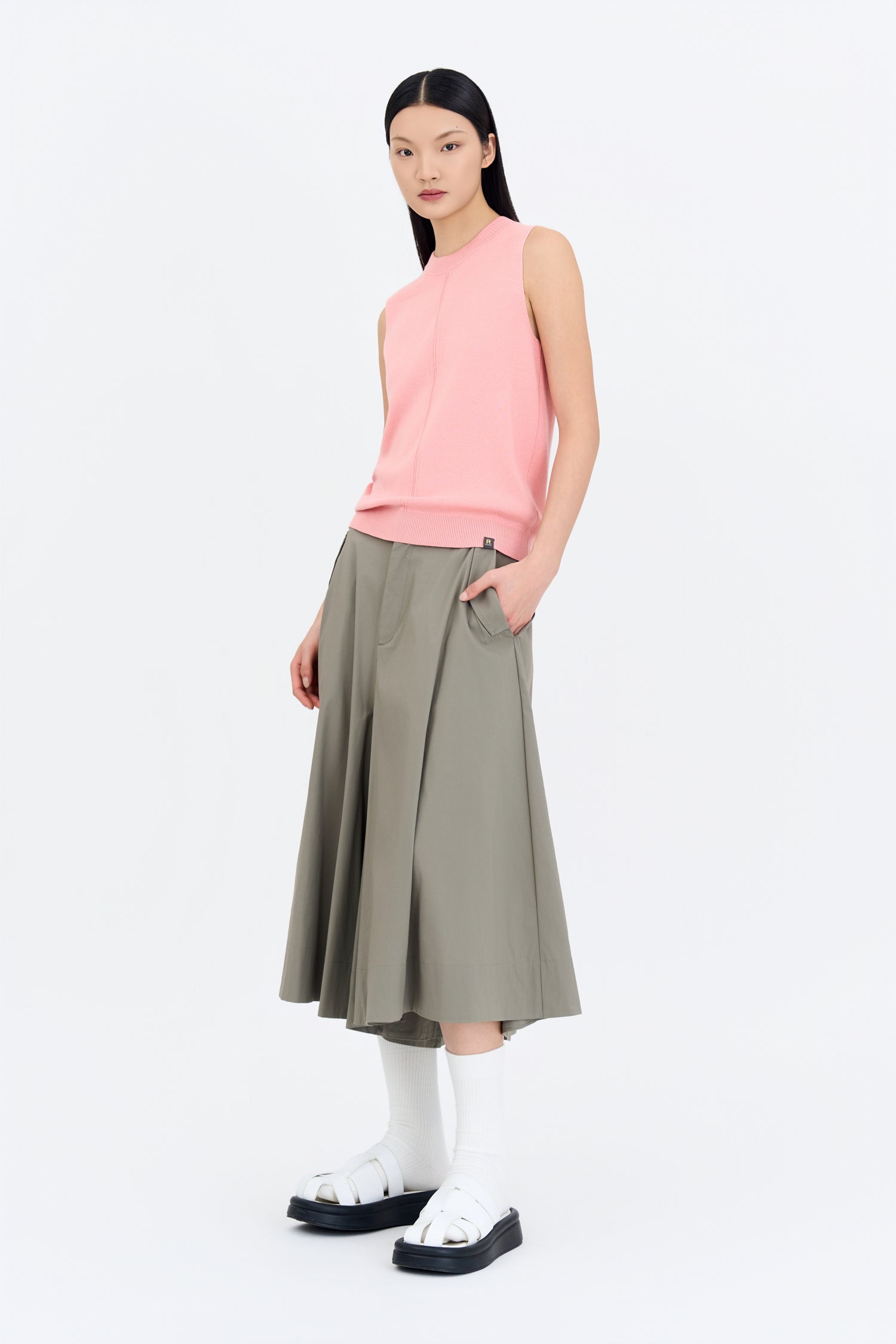 Flap Pocket Flare Pants - State Grey