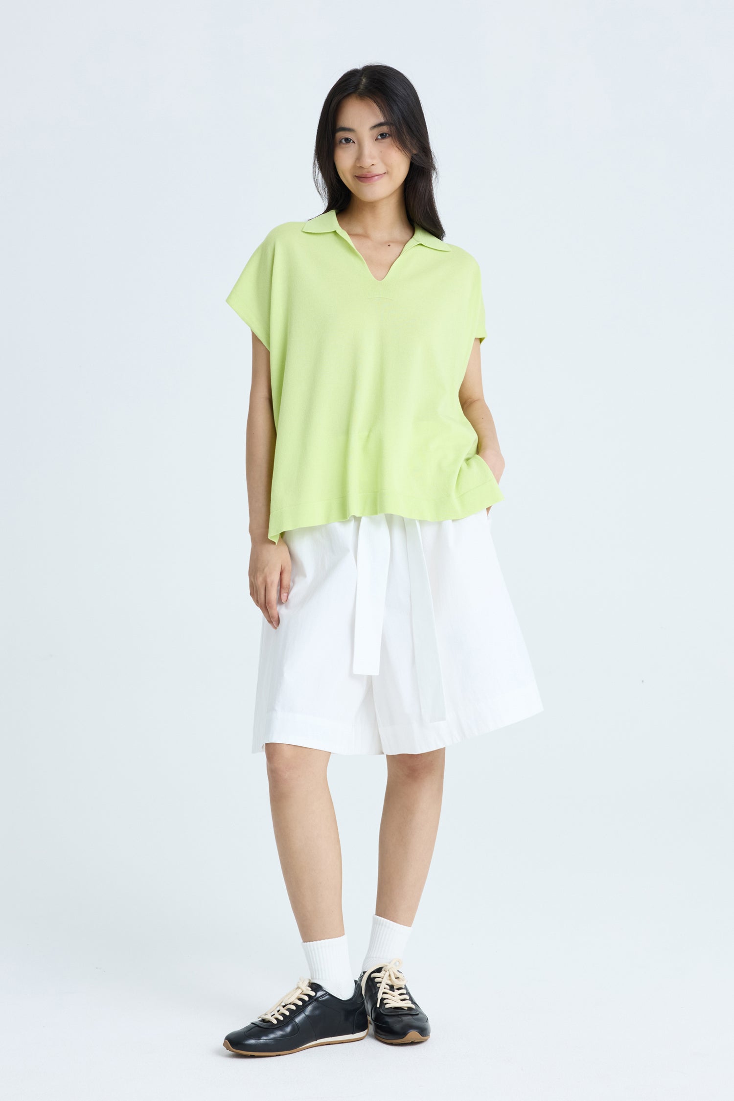 Paperbag Bermudas - Cream