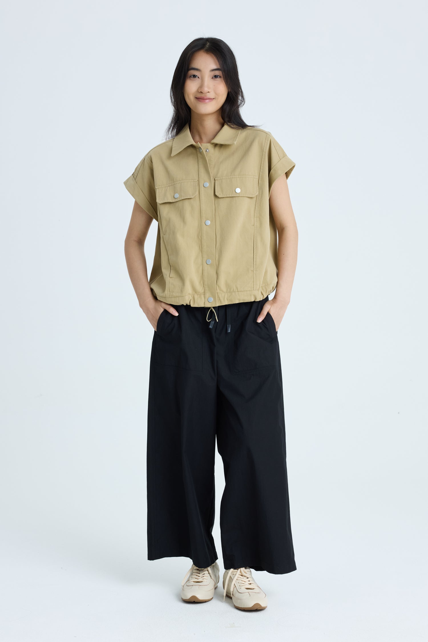 Patch Pocket Pants - Black