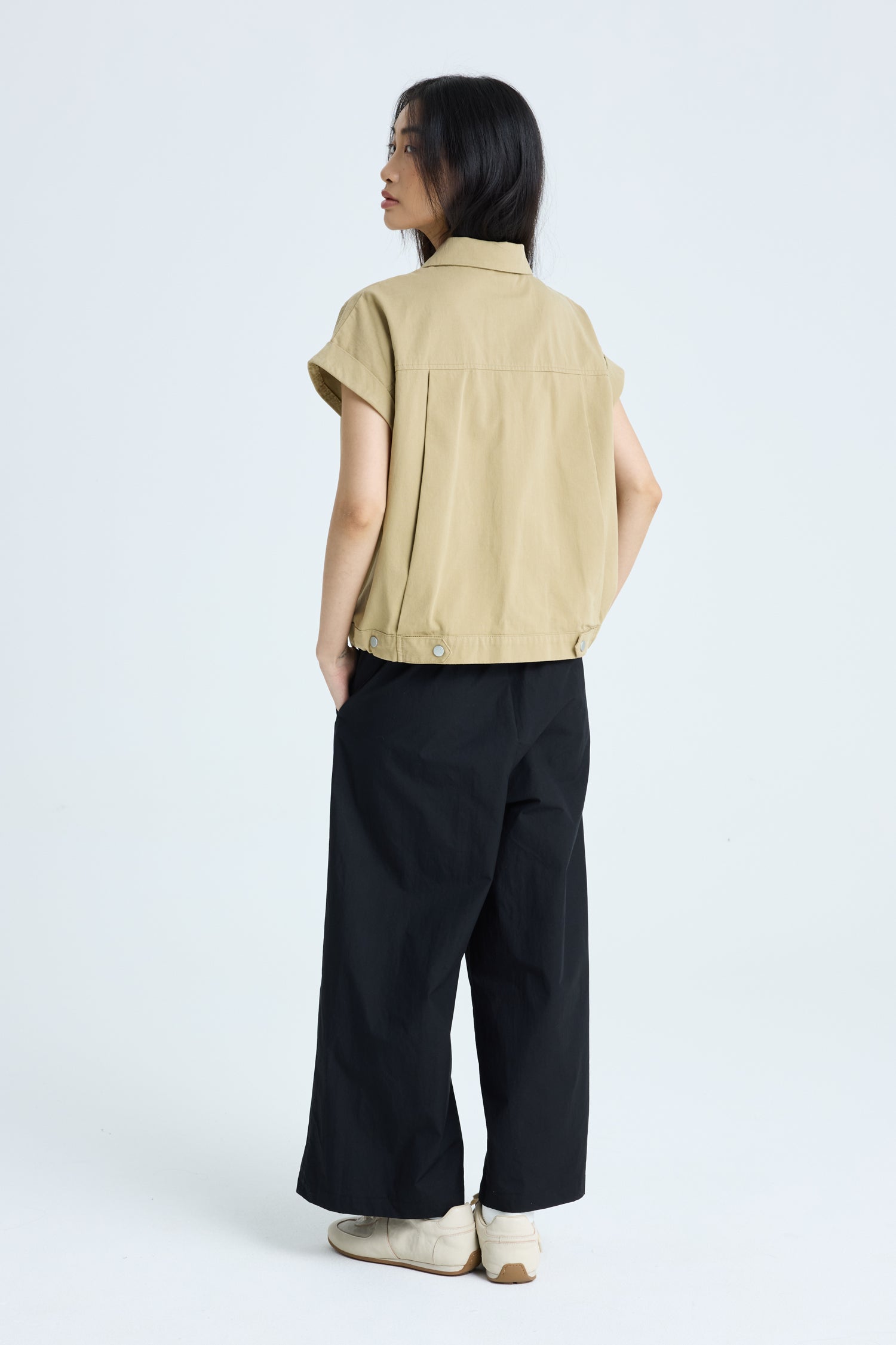 Patch Pocket Pants - Black