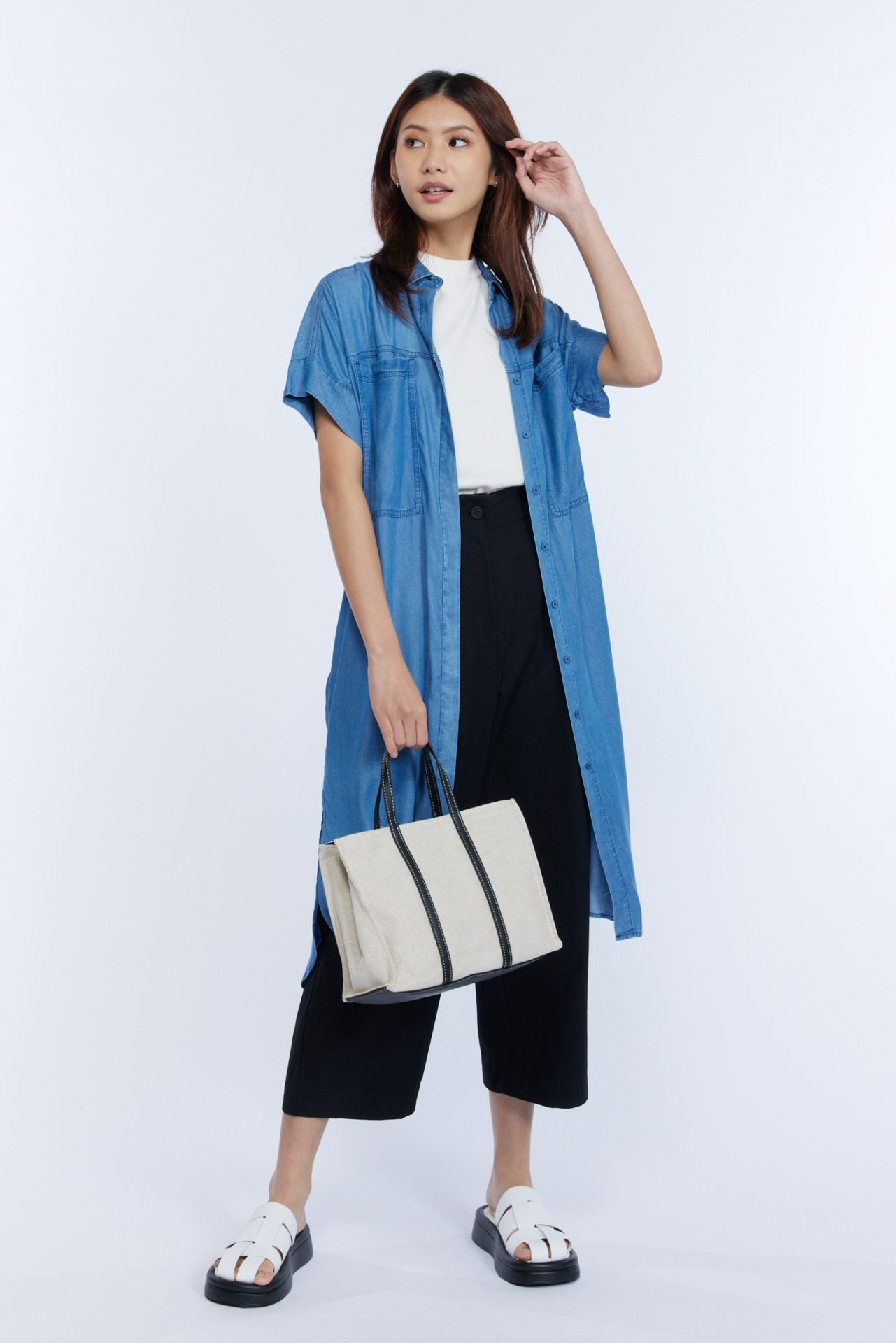 Cotton Front Pleat Pants