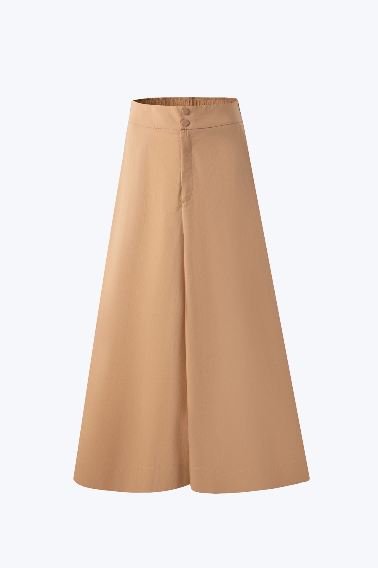 Patch Pocket Wide-Legged Pants - Khaki