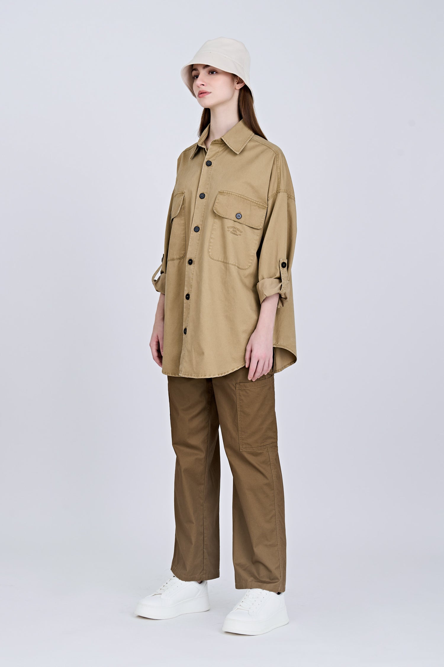 Front Fly Cargo Pants - Army Green