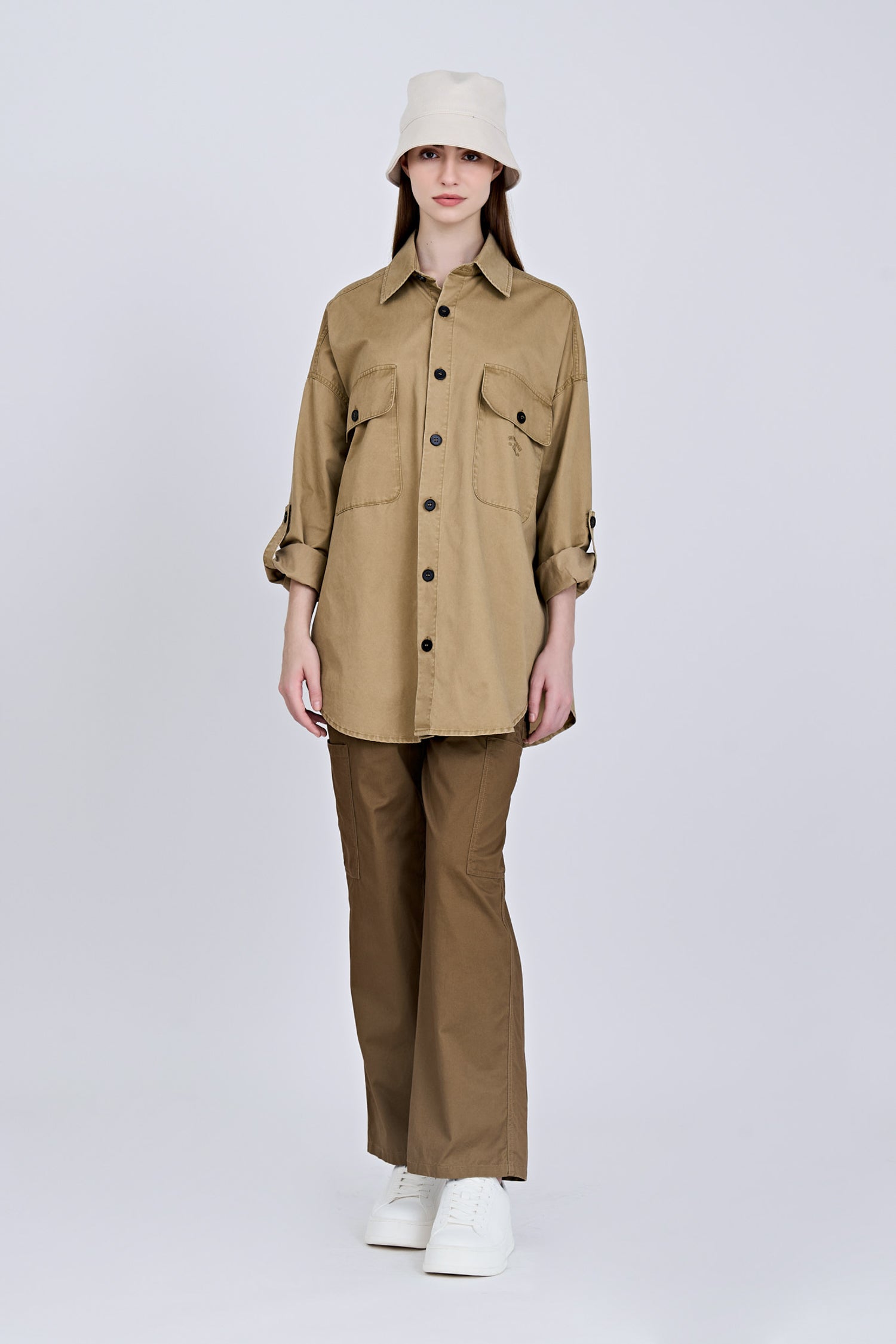 Front Fly Cargo Pants - Army Green