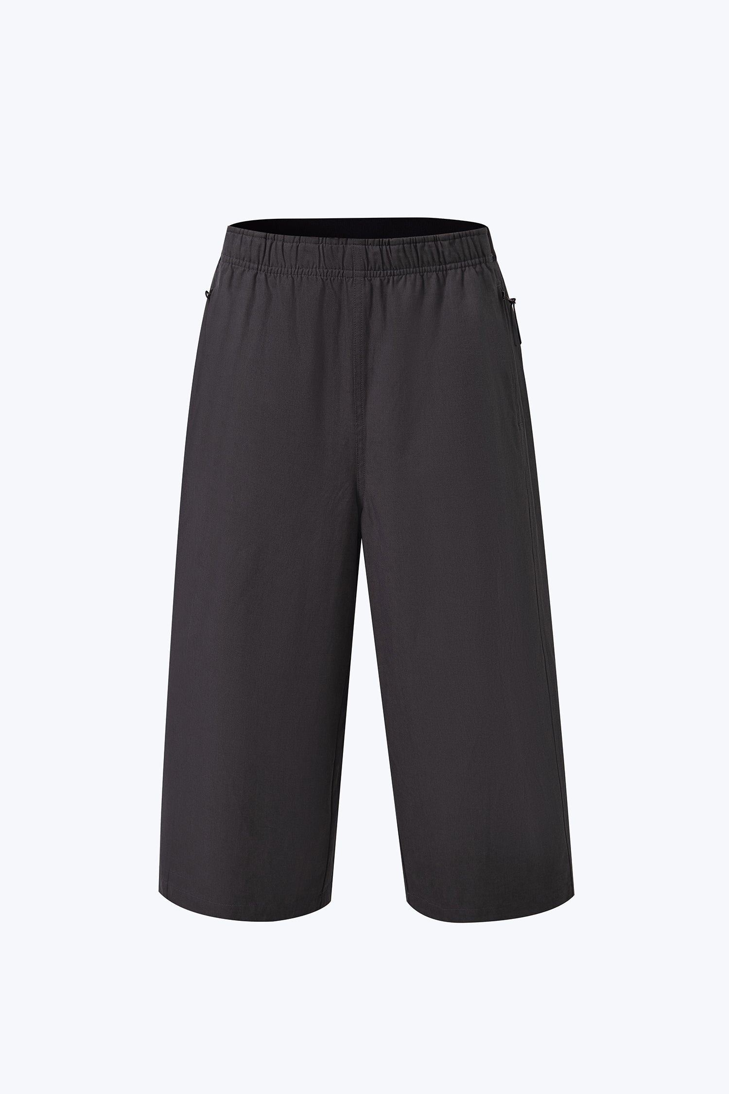 Zipper Pocket Culottes - Charcoal