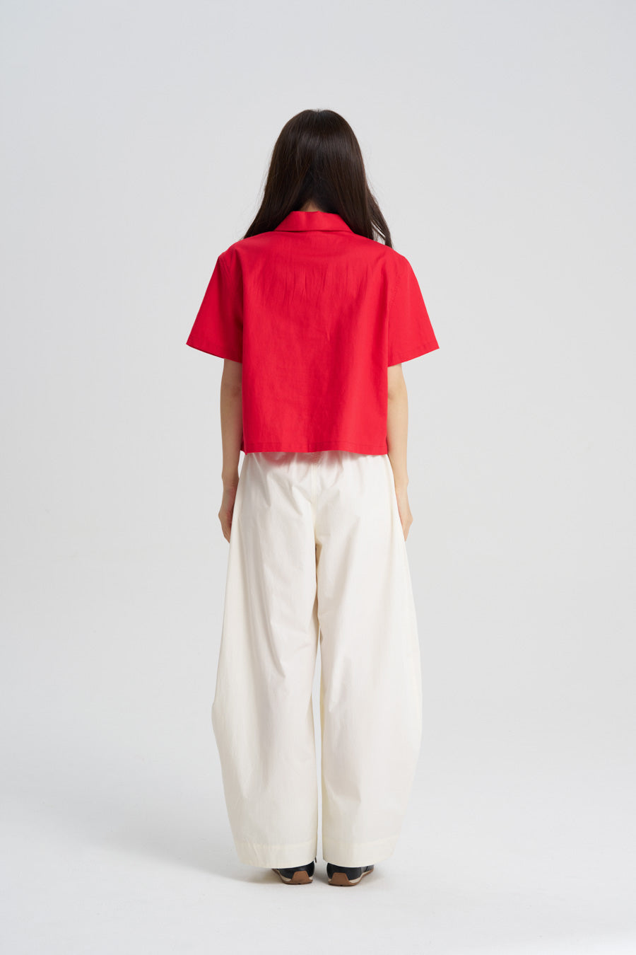 Paperbag Balloon Pants - Cream