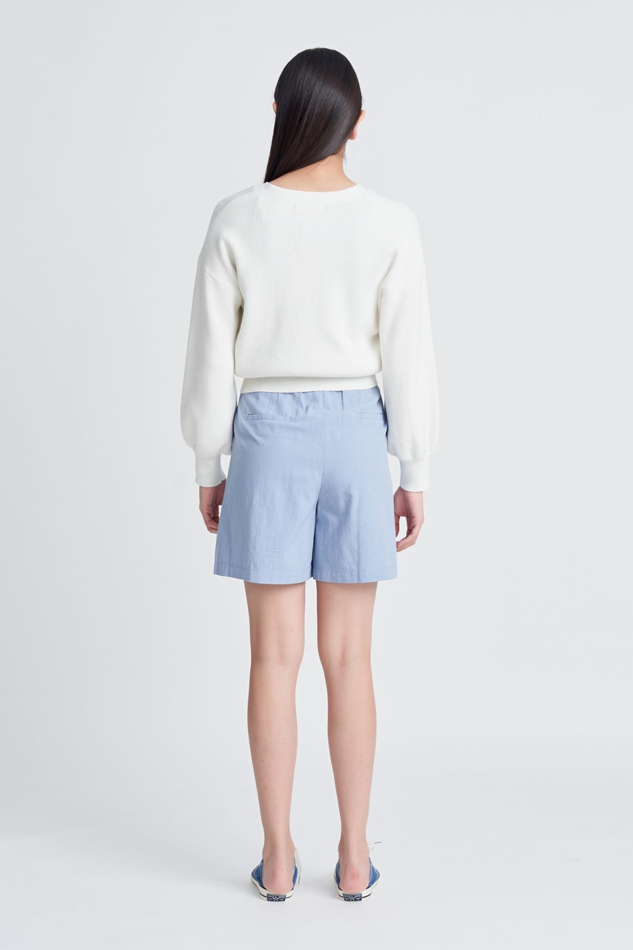 Pleated Bermuda Shorts