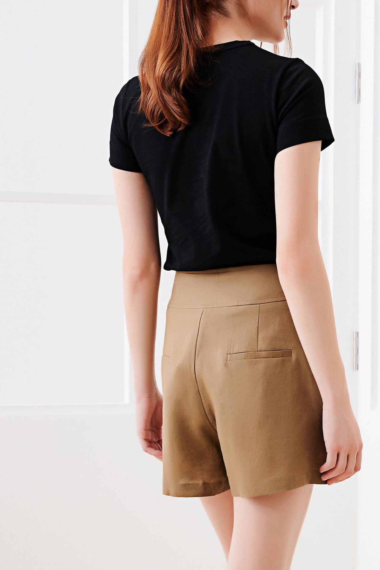 Linen Front Fly Shorts