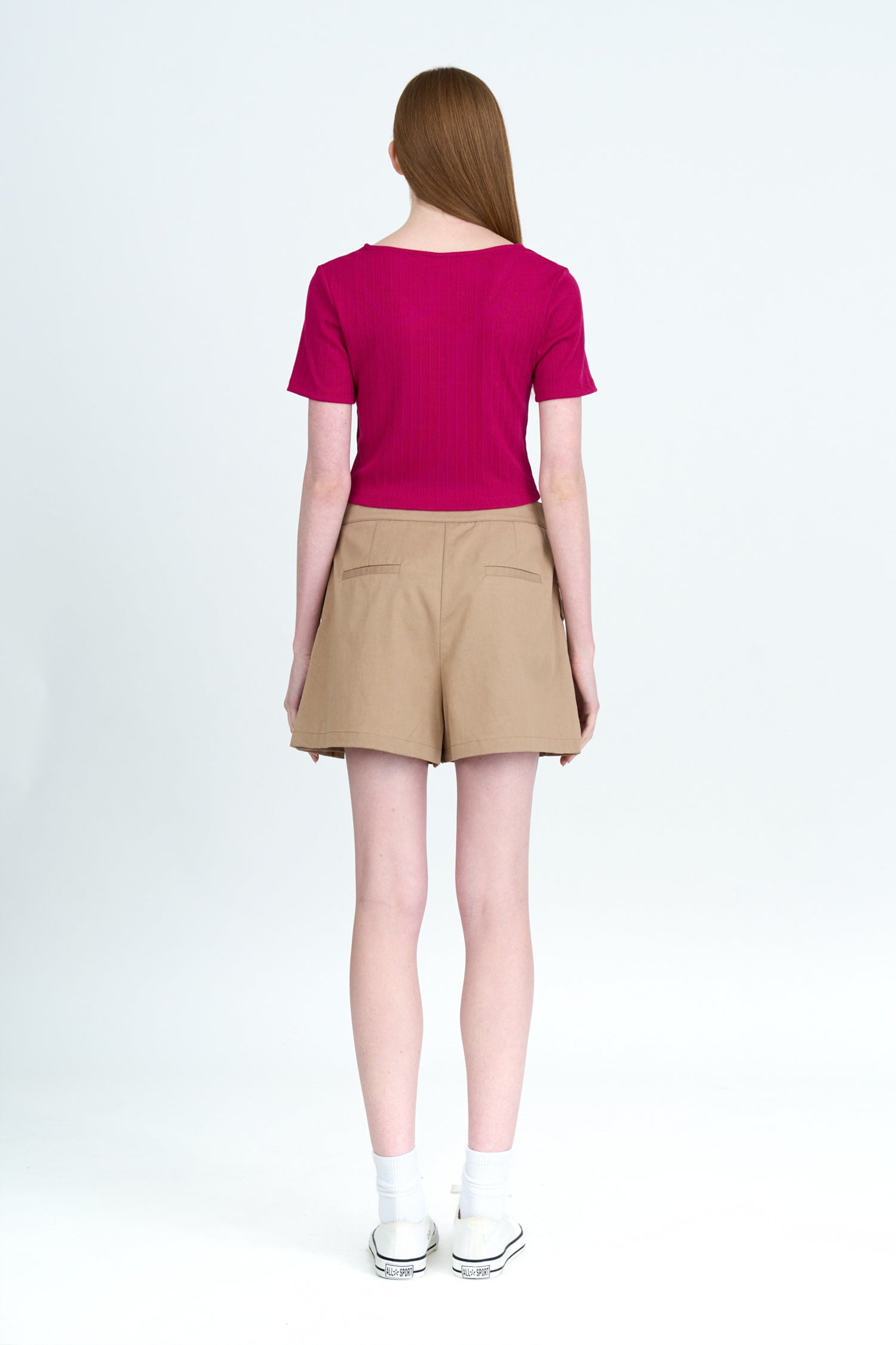 Pleated Skort - Khaki