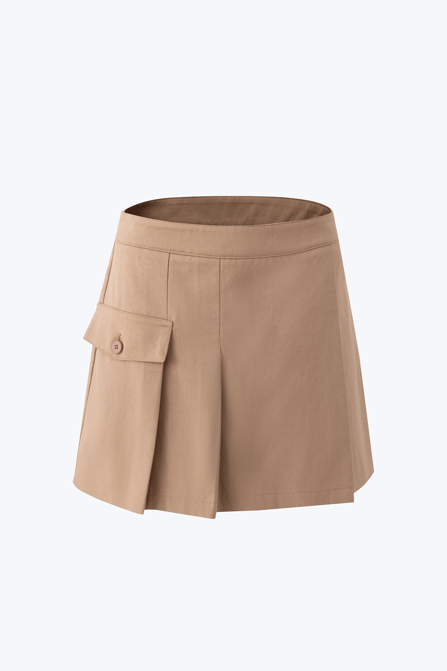 Pleated Skort - Khaki