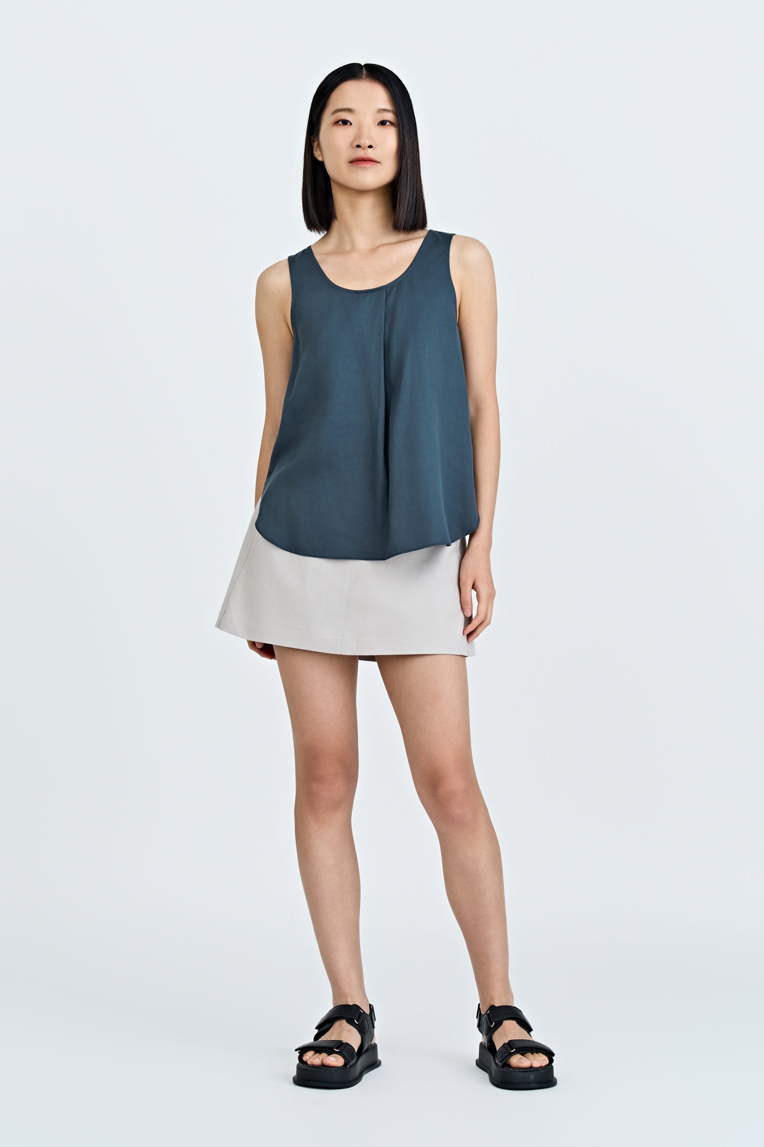 Classic A-Line Skorts - Light Grey