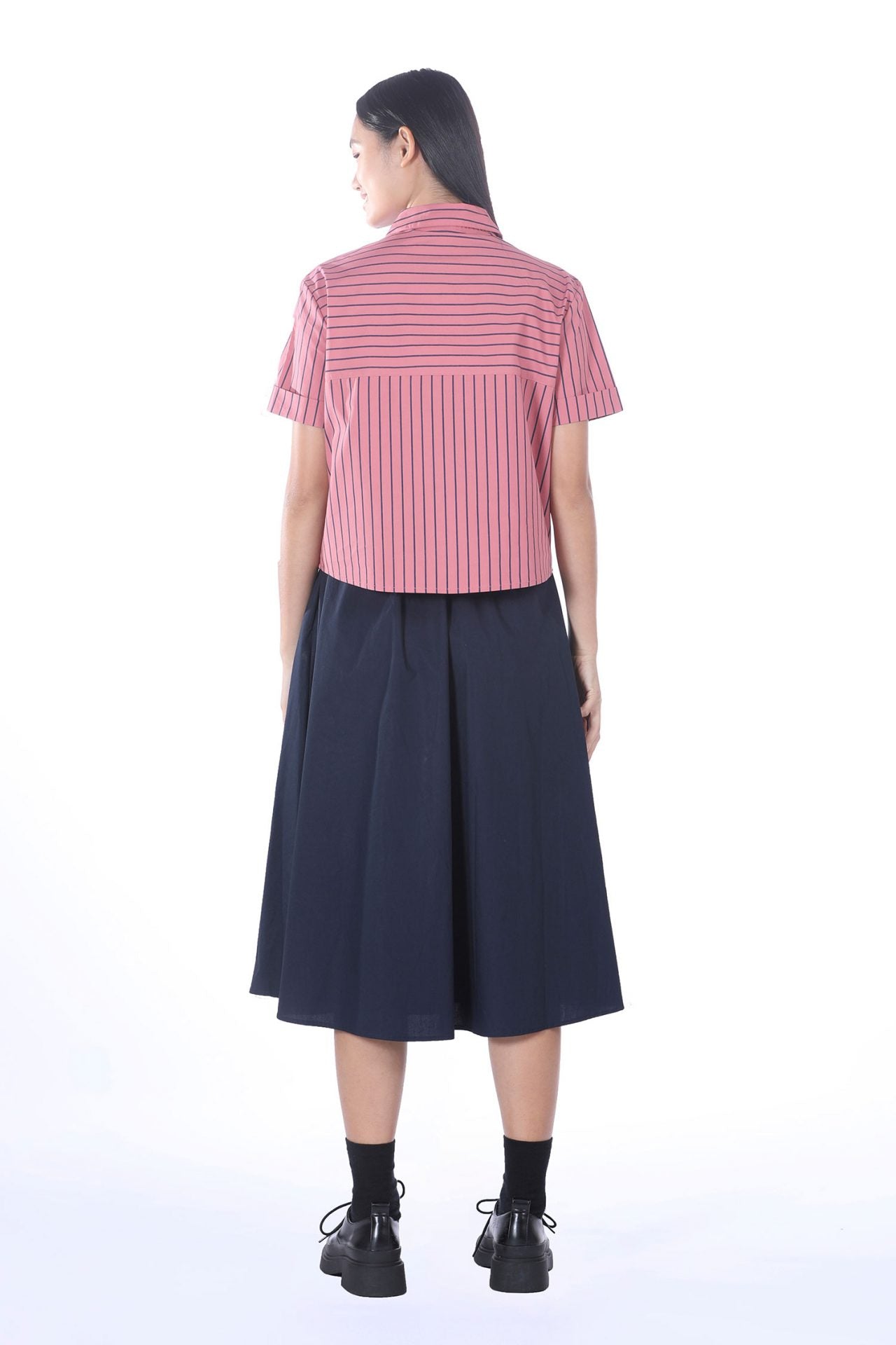 Cotton Pleated Skirt