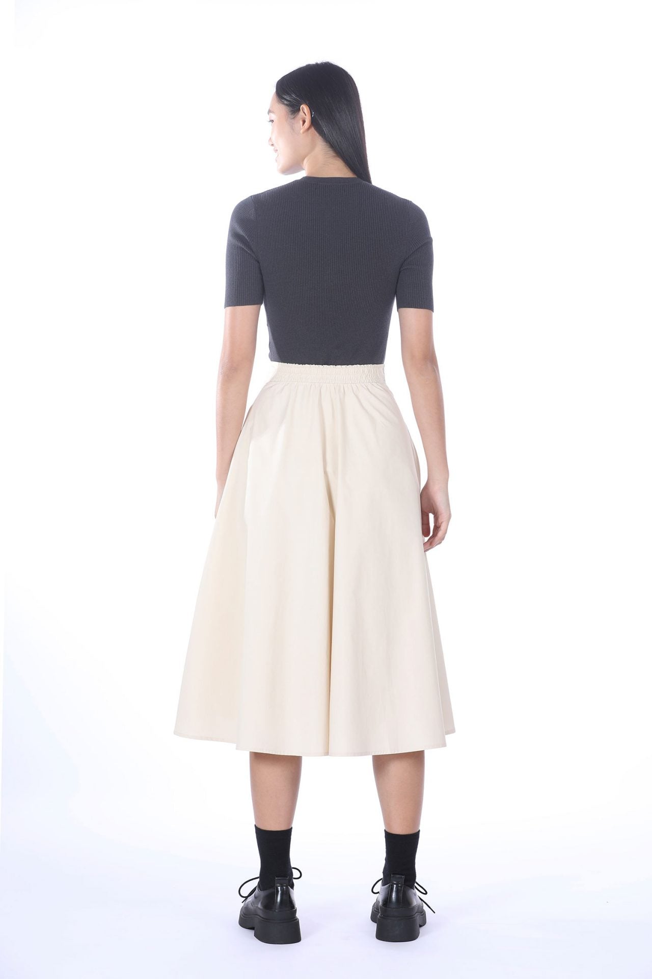 Cotton Pleated Skirt
