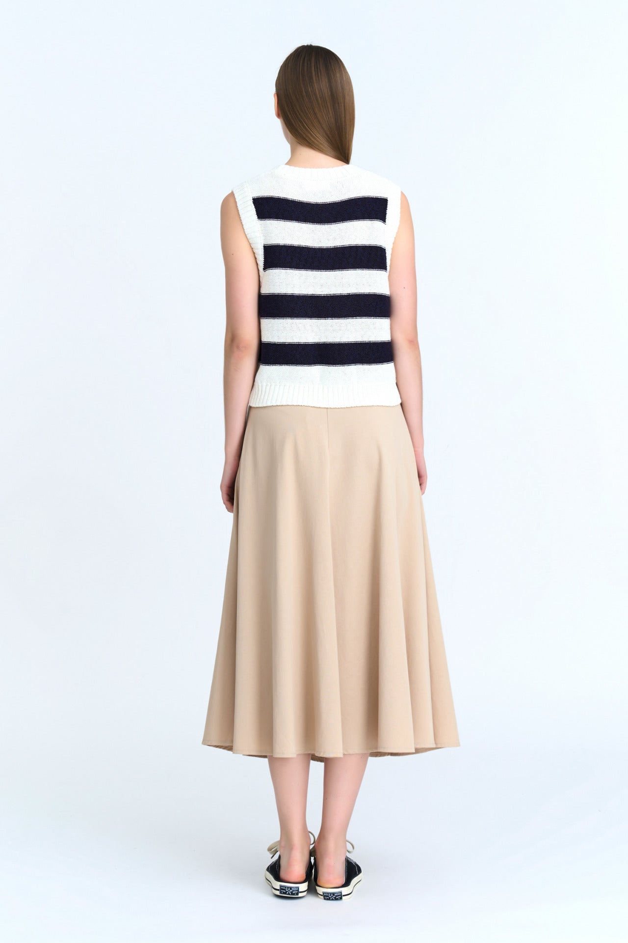 Maxi Flare Skirt - Khaki