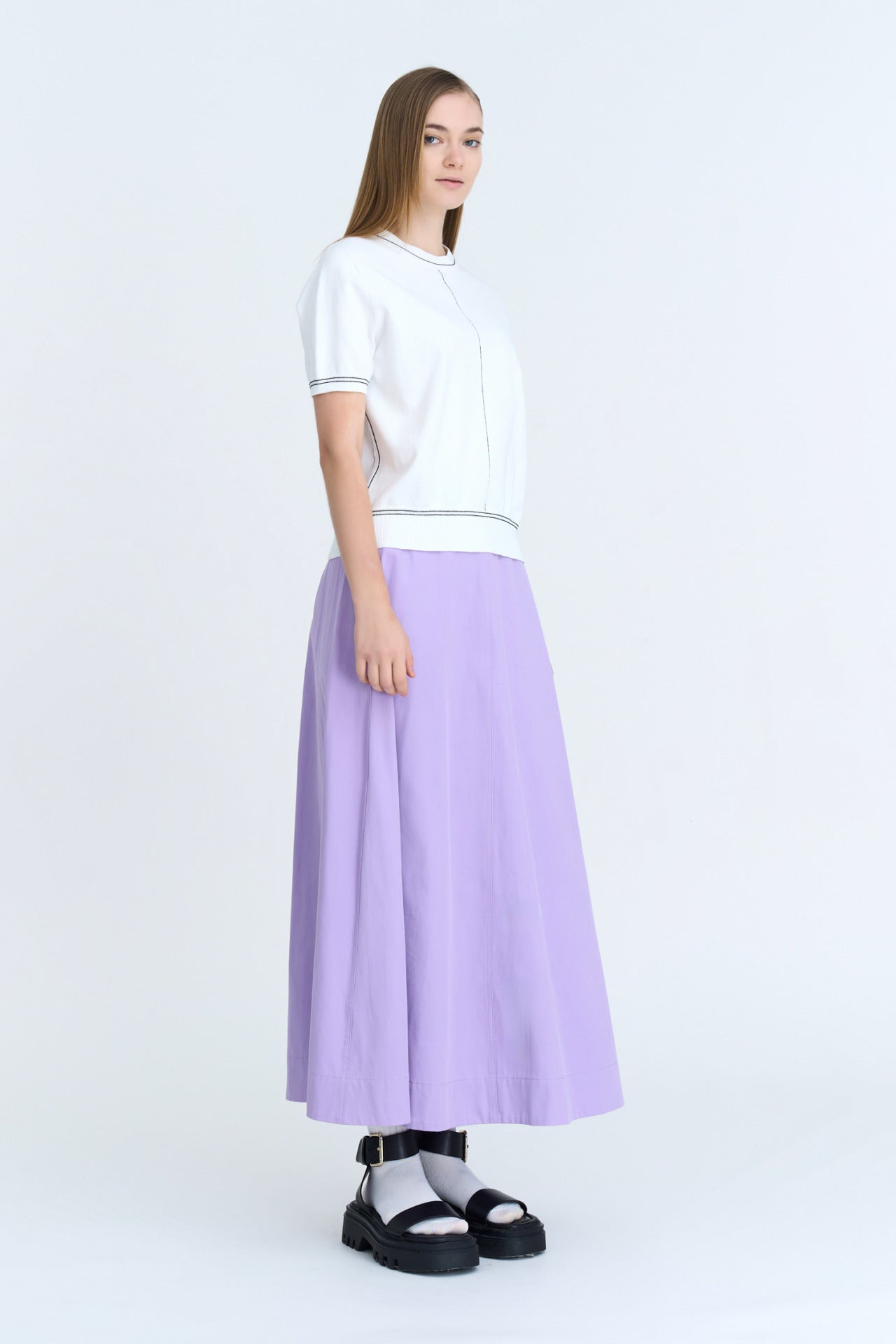 Seam Detail Circular Skirt