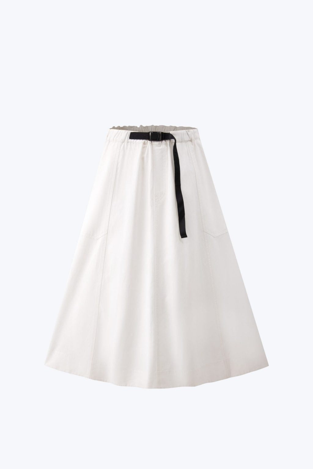 Snap Buckle Flare Skirt