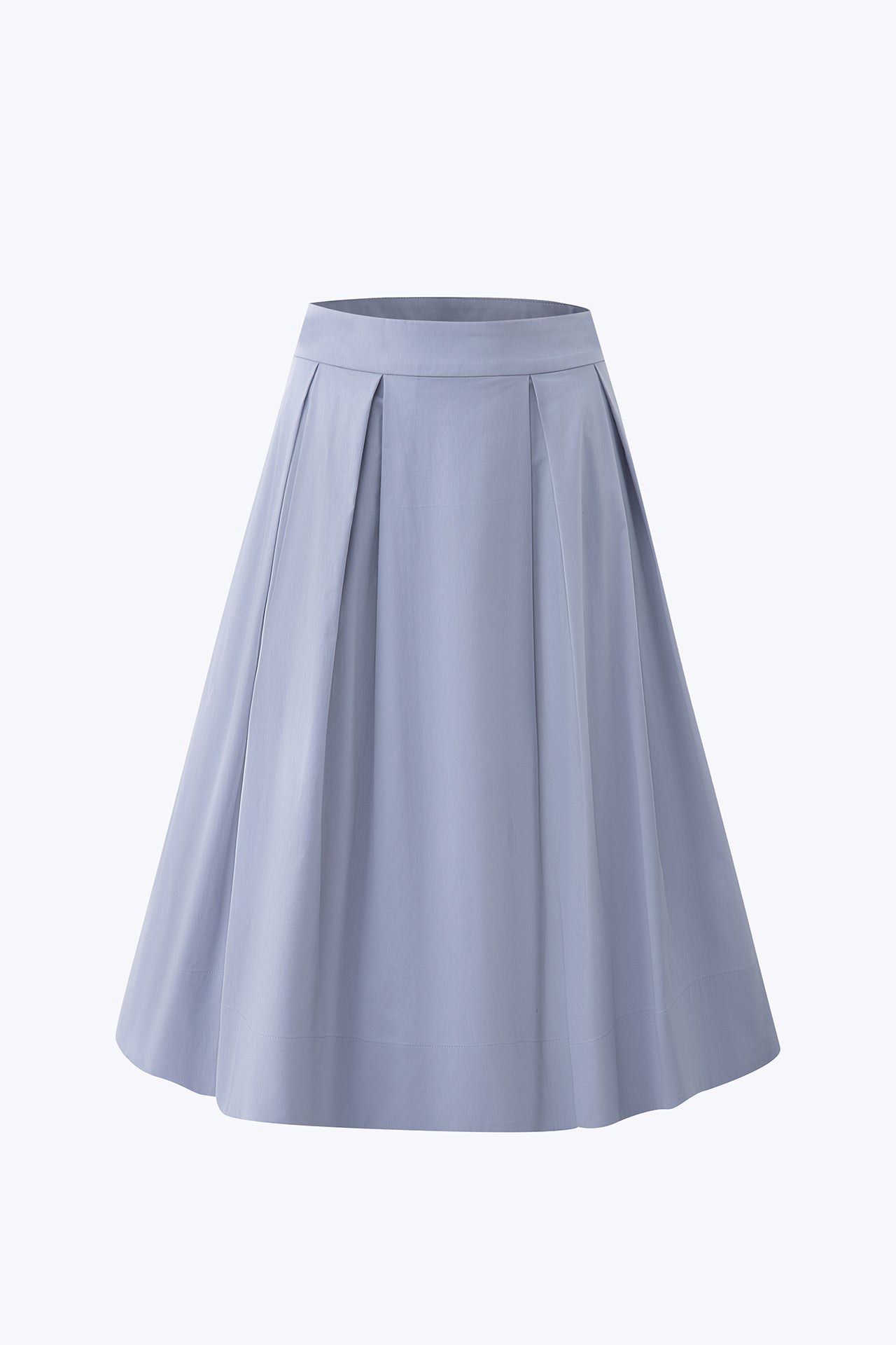 Pleated Flare Skirt - Dusty Blue