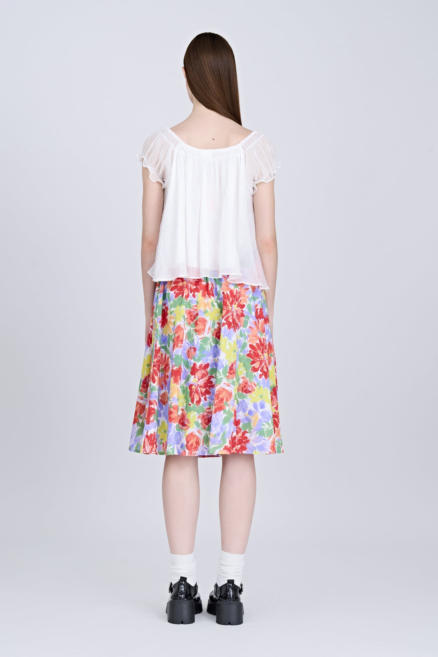 Floral Gathered Skirt - Mixed Florals