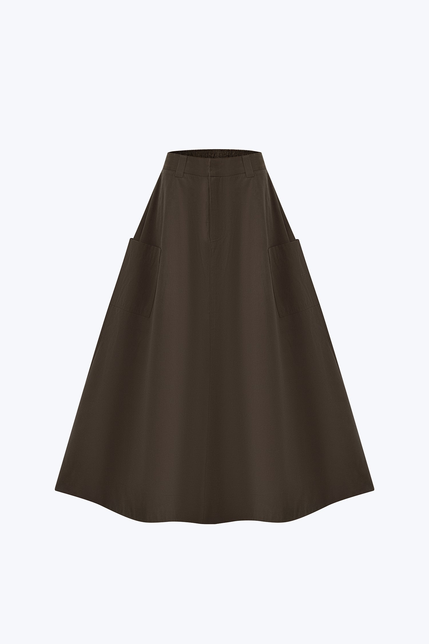 Patch Pocket Maxi Skirt - Army Green