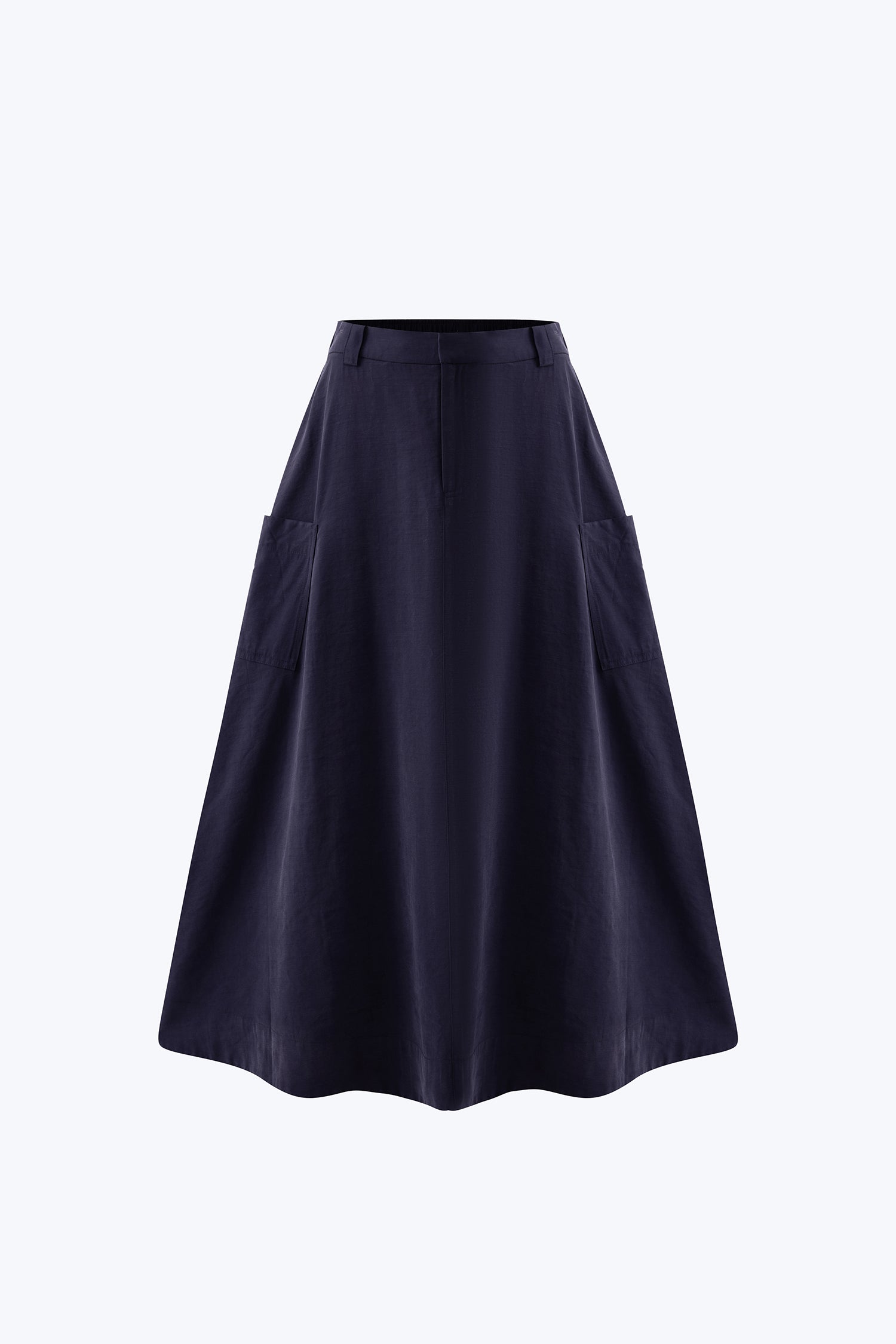 Patch Pocket Maxi Skirt - Navy