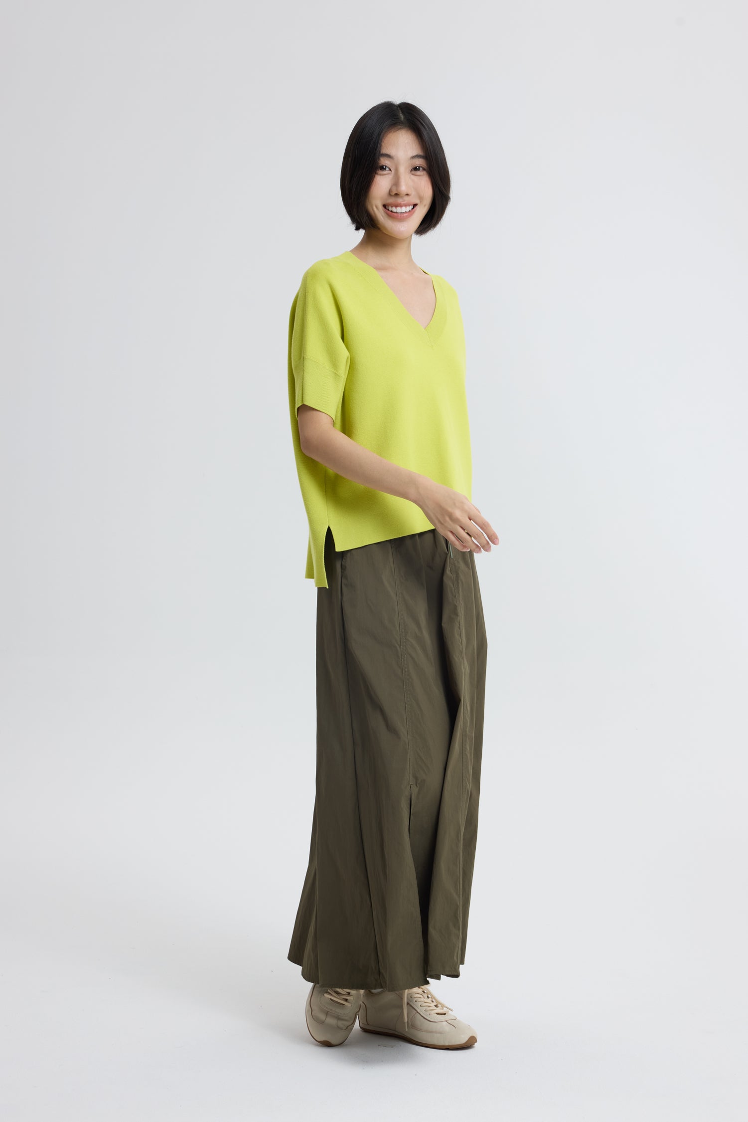 Flare Long Skirt - Army Green – The Restyle Trait Malaysia