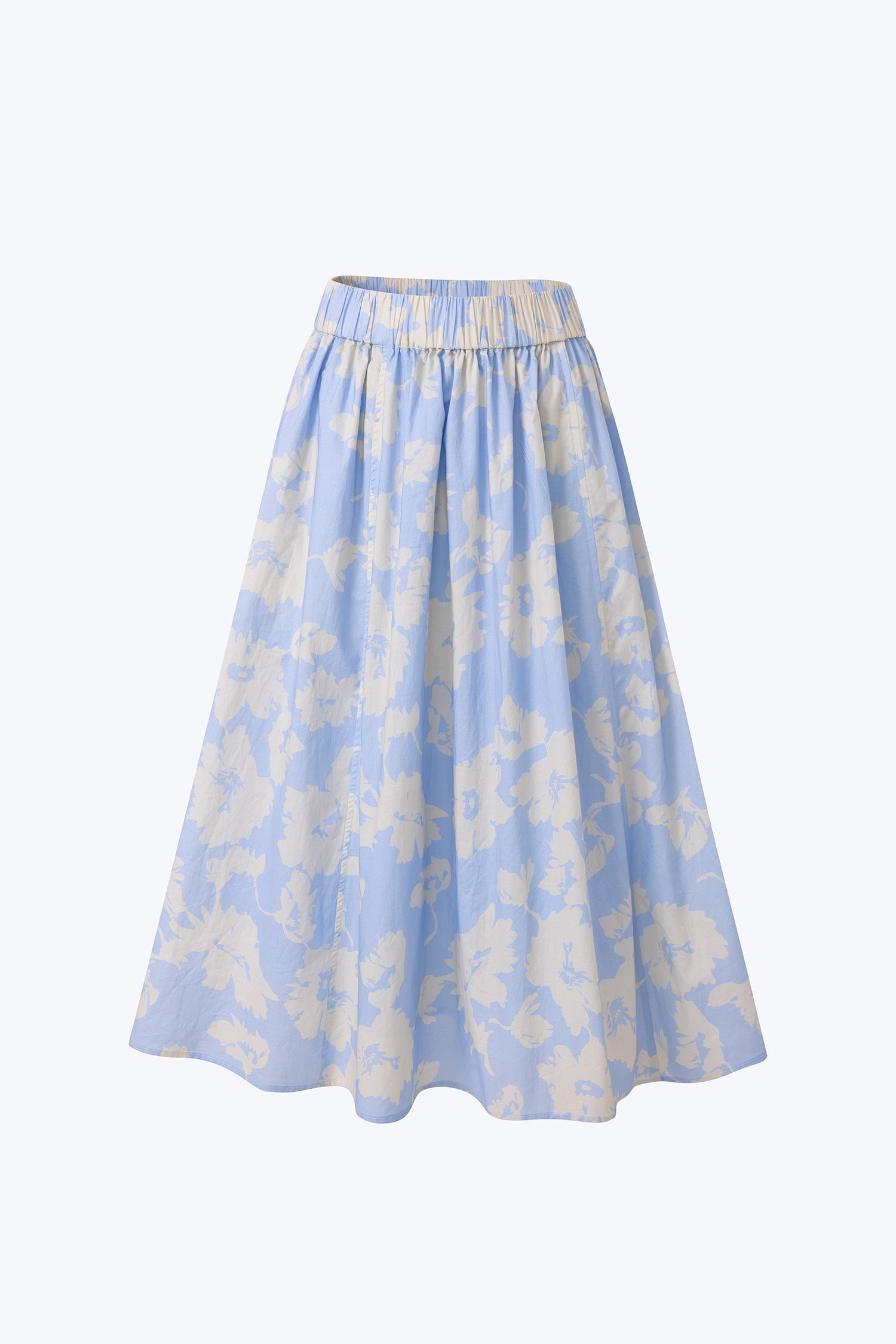 Floral Flare Skirt - Floral Blue