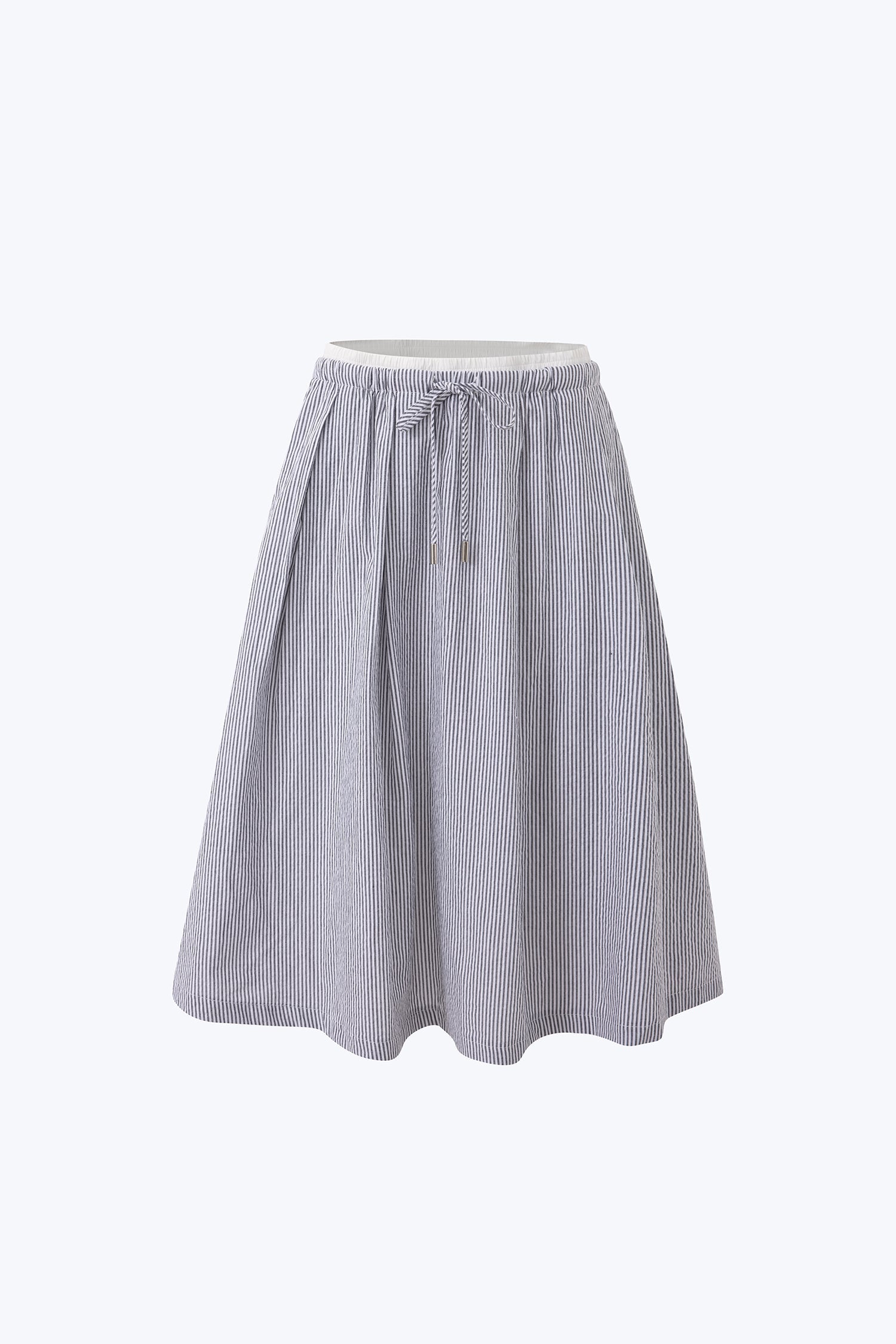 Striped Flare Skirt - Stripes Black