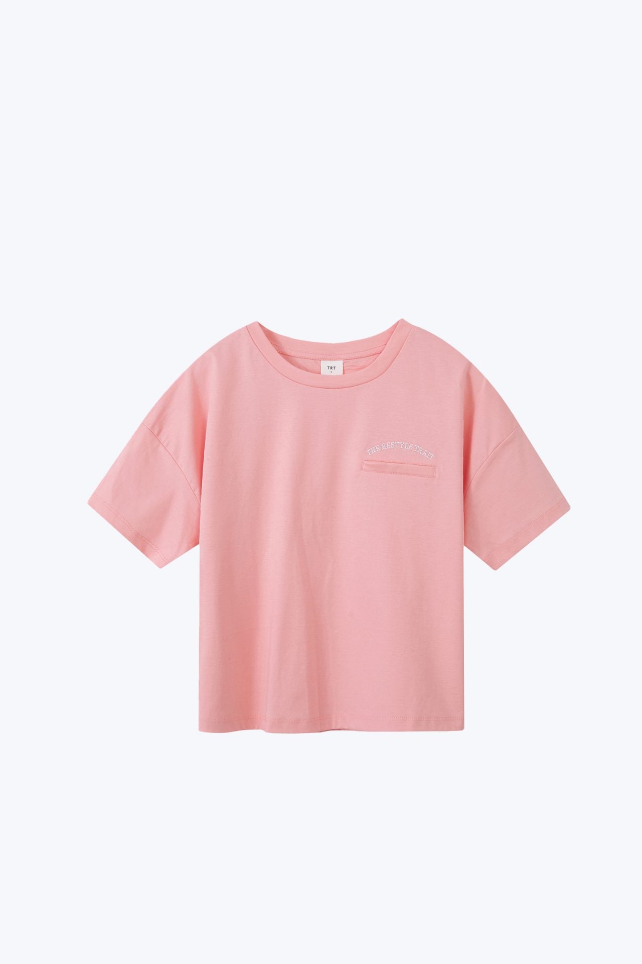 Welt Pocket Embroidery Tee - Salmon