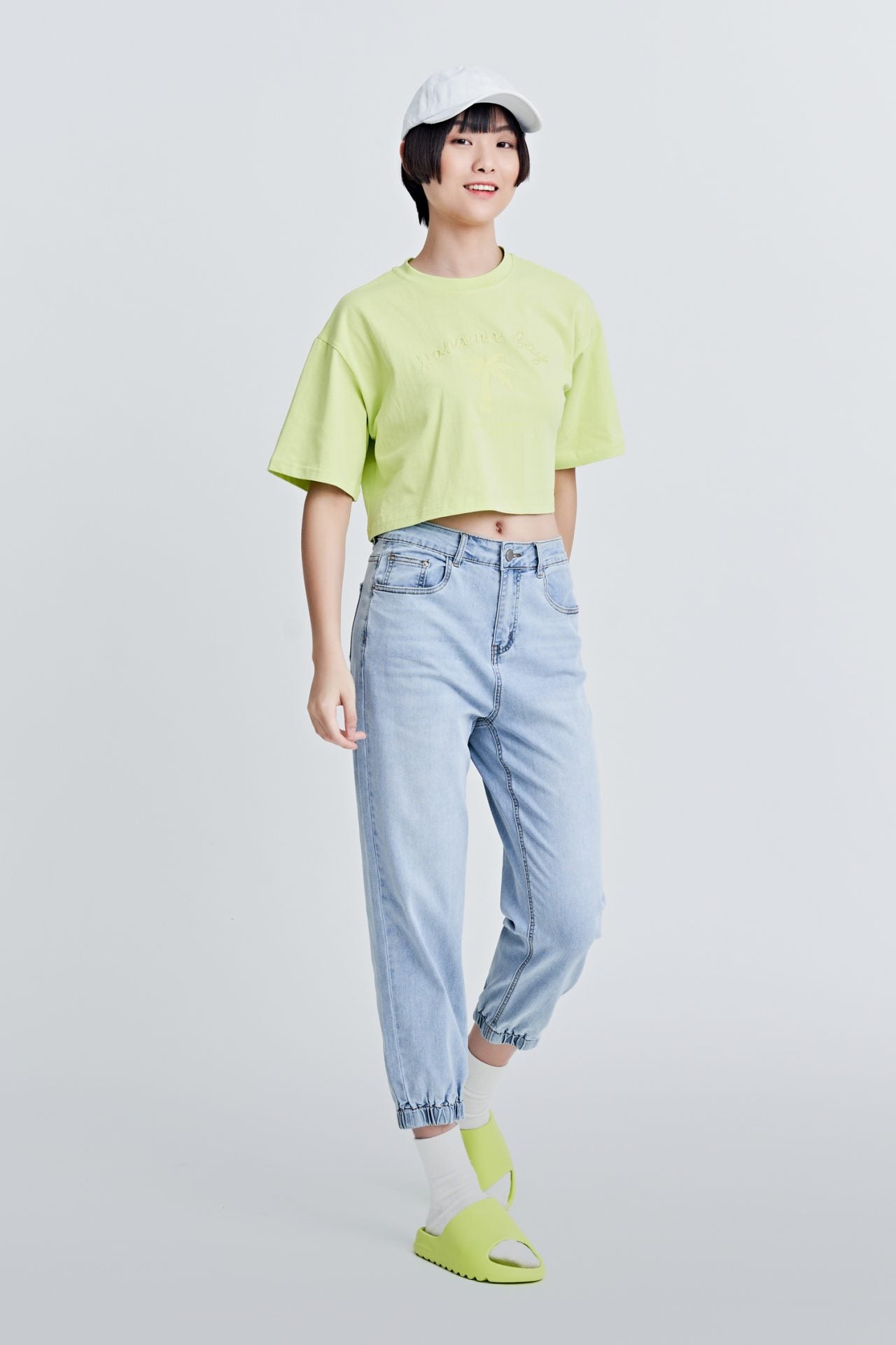 Foliage Embroidery Graphic Tee