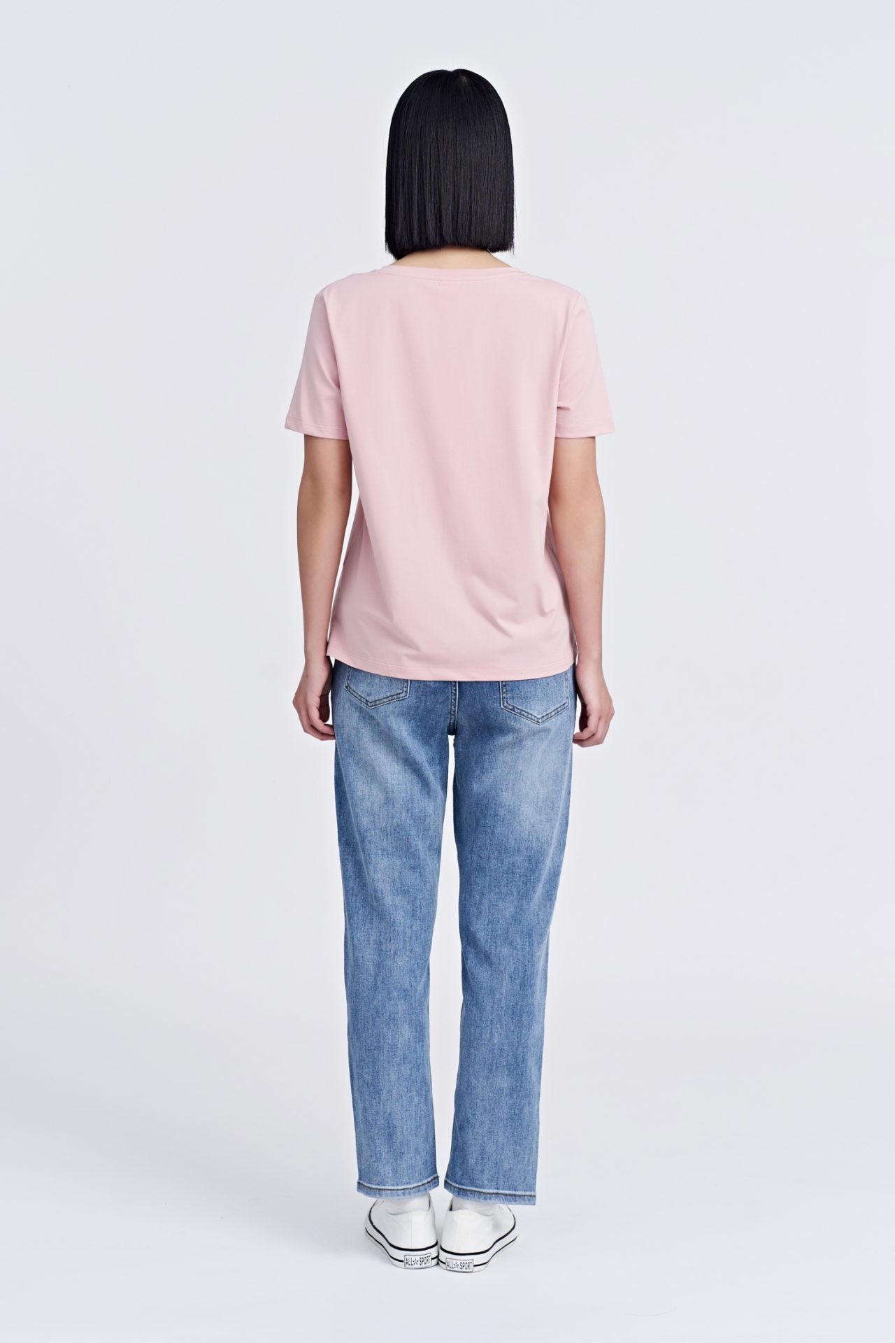 V-Neck Tee - Blush