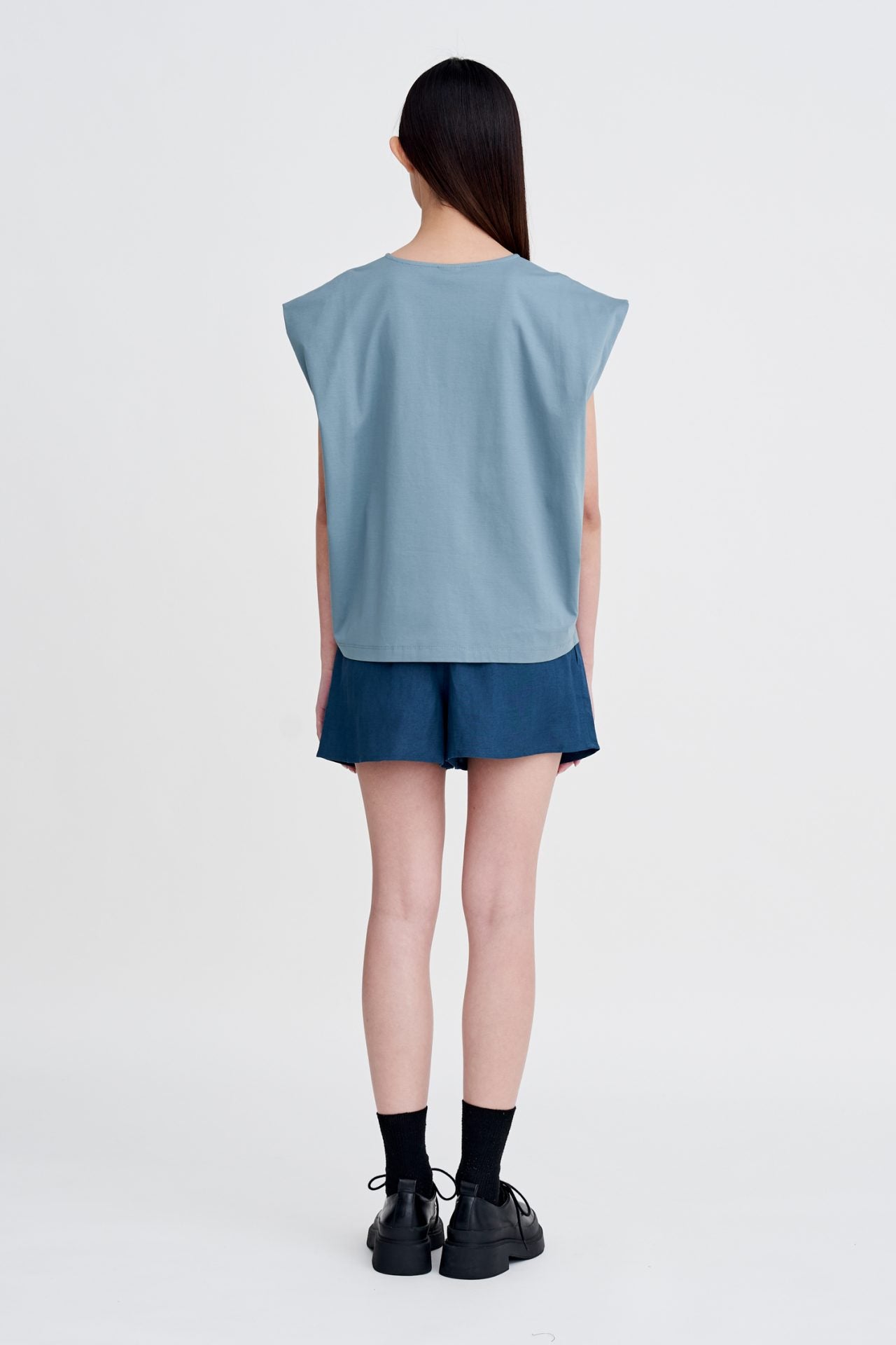 Wide Cut Tee - Light Teal