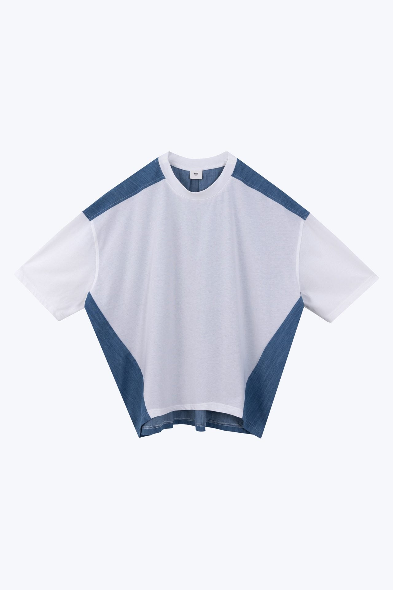 Contrast Fabric Oversized Tee
