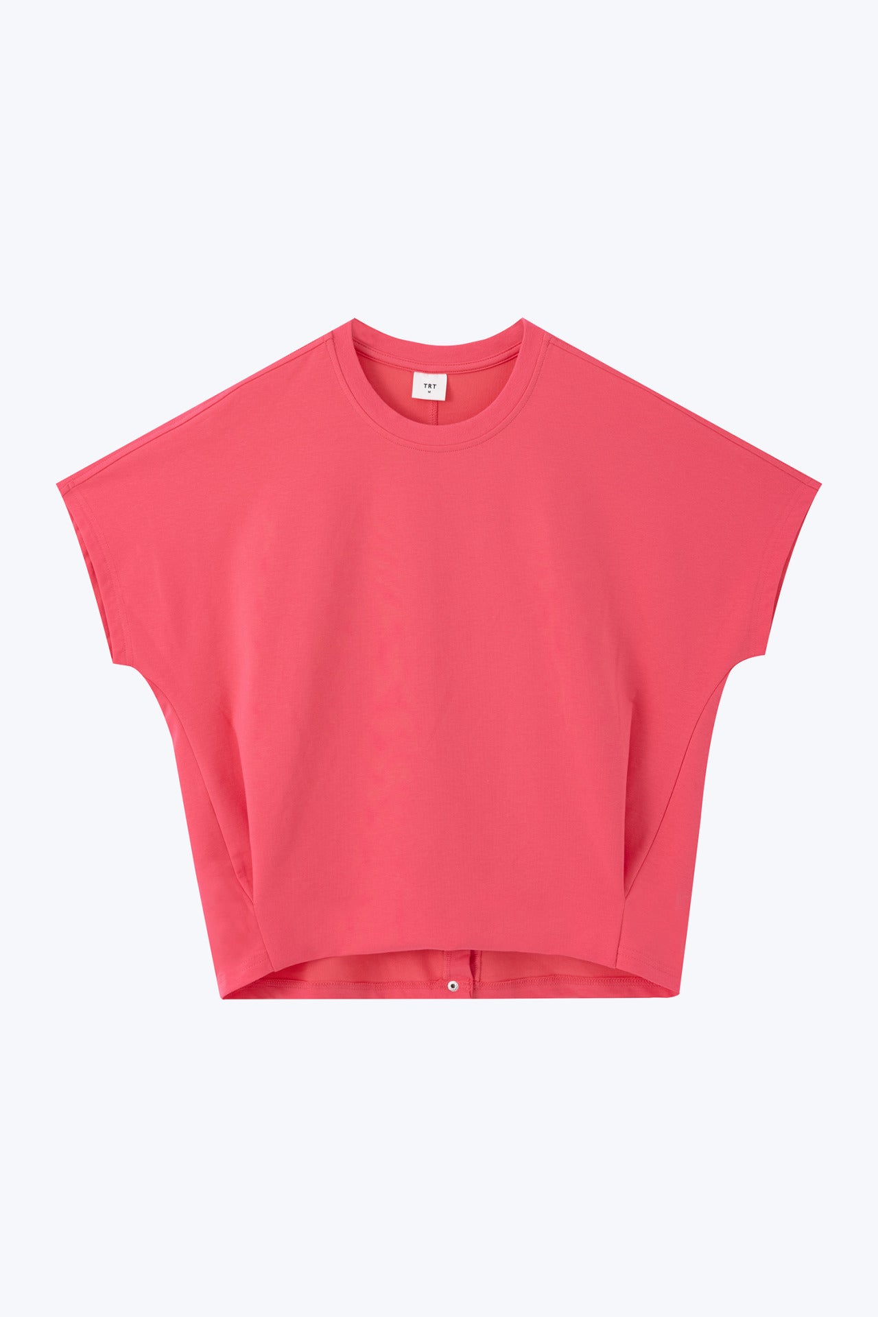Snap Button Tee - Rose
