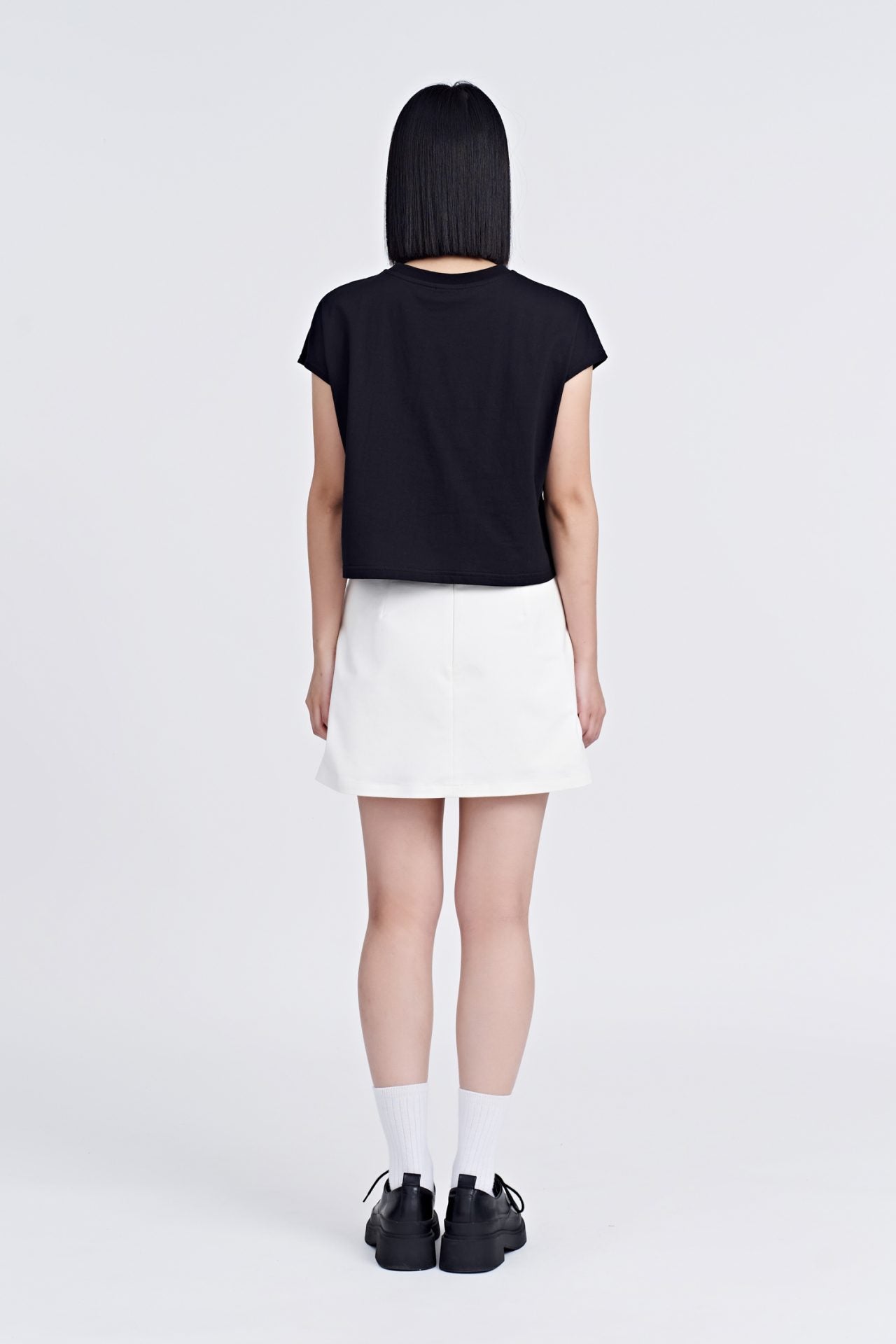 Rhinestone-Embellished Tee - Black