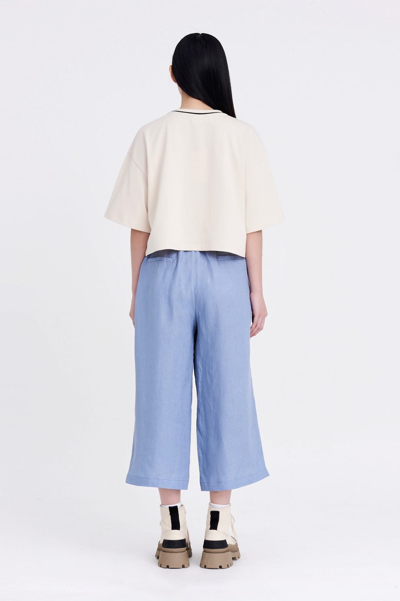 Cropped Restyle Tee - Sand