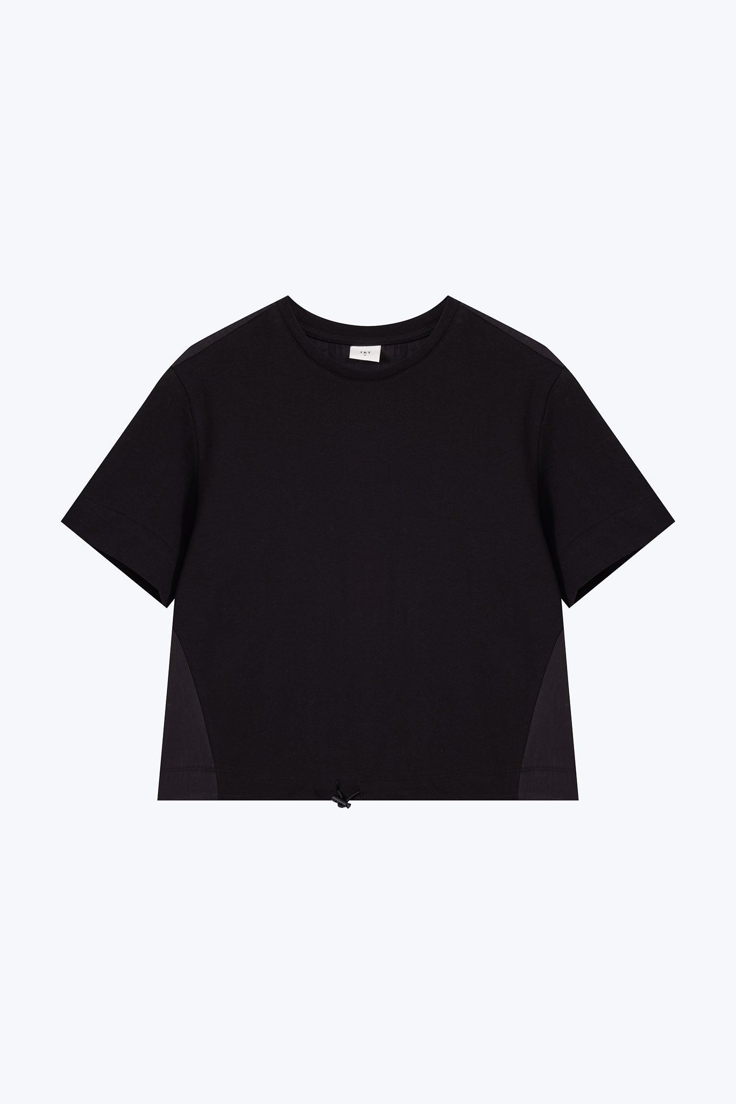 Short Sleeve Drawcord Tee - Black