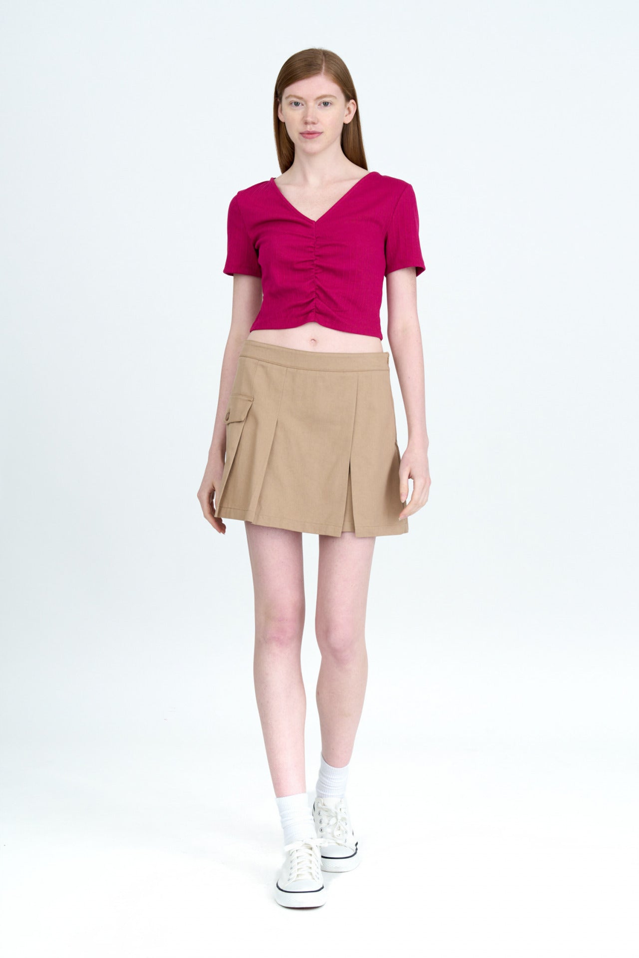 Front Ruche Tee - Plum