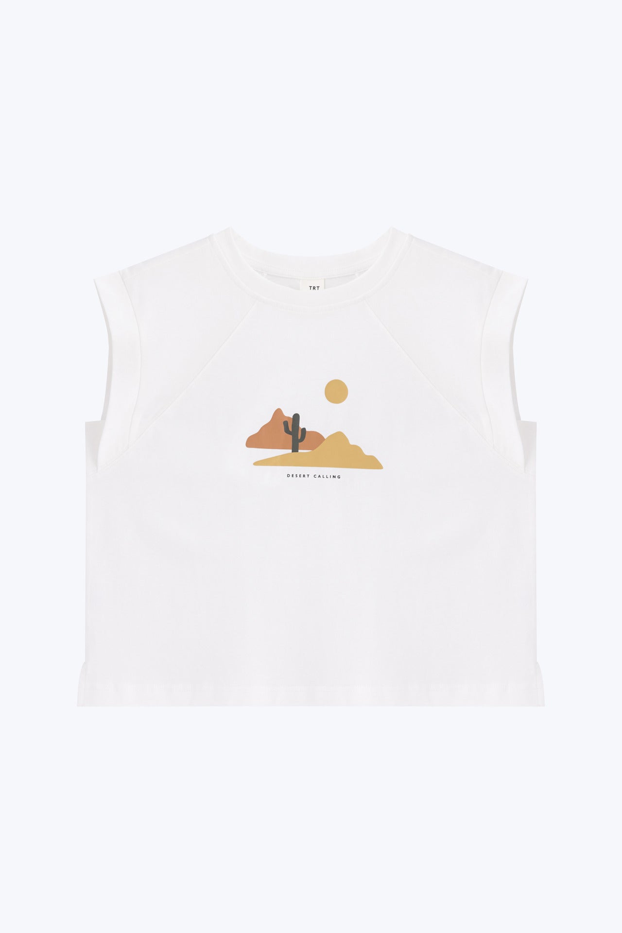 Desert Calling Cropped Tee - Cream